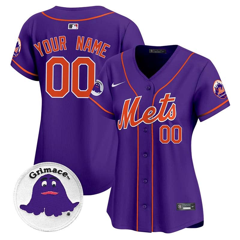 Mets Grimace Vapor Premier Limited Custom Jersey - All Stitched - Image 6