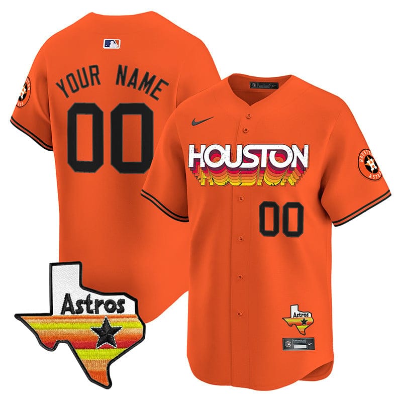Astros Throwback Style Vapor Premier Limited Custom Jersey - All Stitched - Image 3