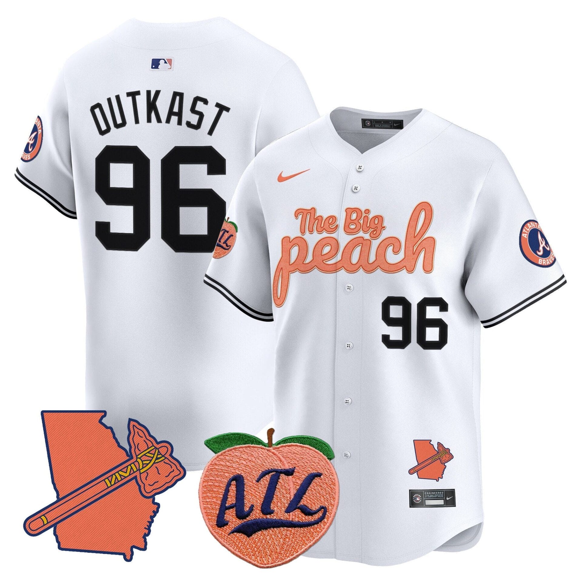 Atlanta Braves The Big Peach Vapor Premier Limited Jersey - All Stitched - Image 23