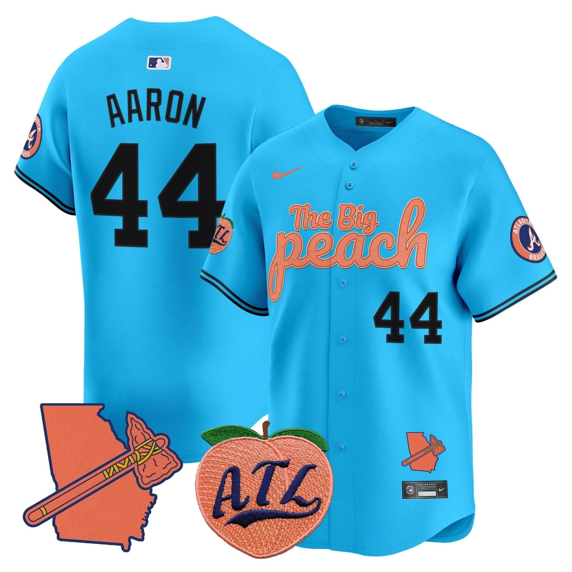 Atlanta Braves The Big Peach Vapor Premier Limited Jersey - All Stitched - Image 49