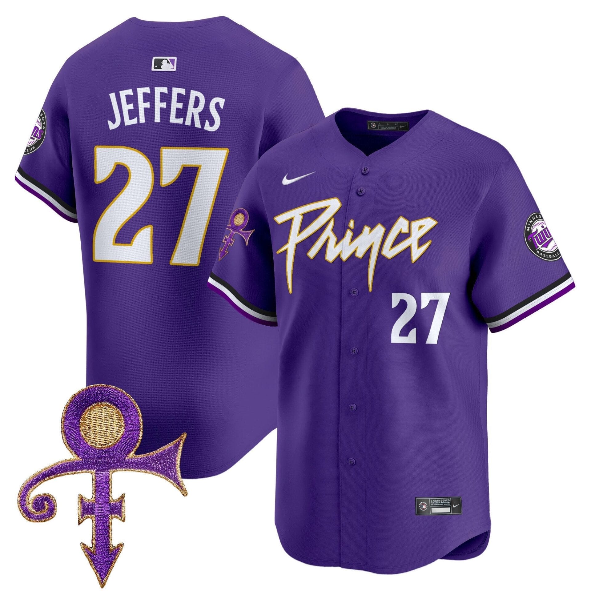 Minnesota Twins Prince Patch Vapor Premier Limited Jersey - All Stitched - Image 12