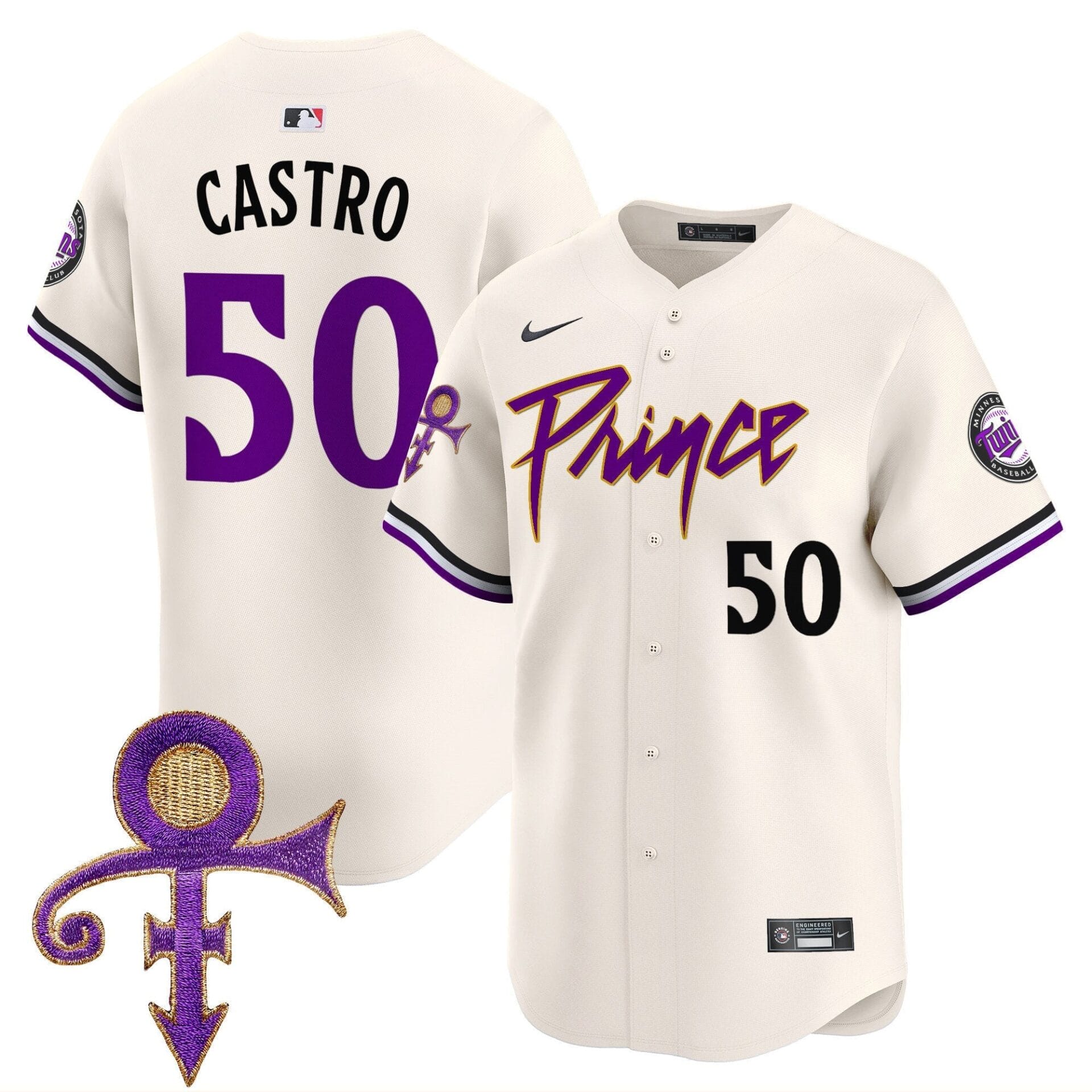 Minnesota Twins Prince Patch Vapor Premier Limited Jersey - All Stitched - Image 5