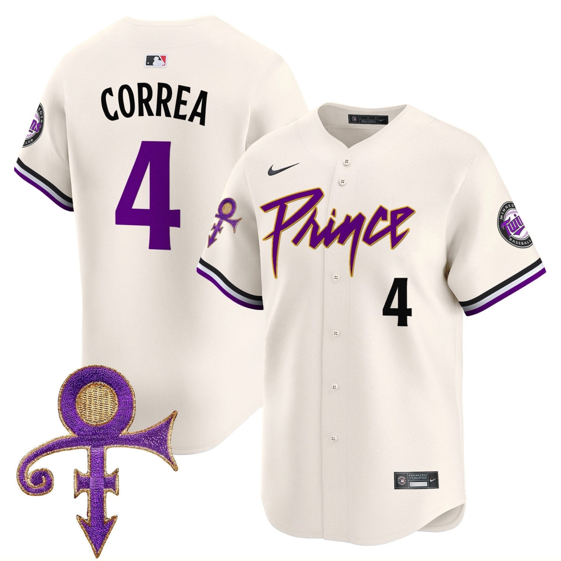 Minnesota Twins Prince Patch Vapor Premier Limited Jersey - All Stitched - Image 3