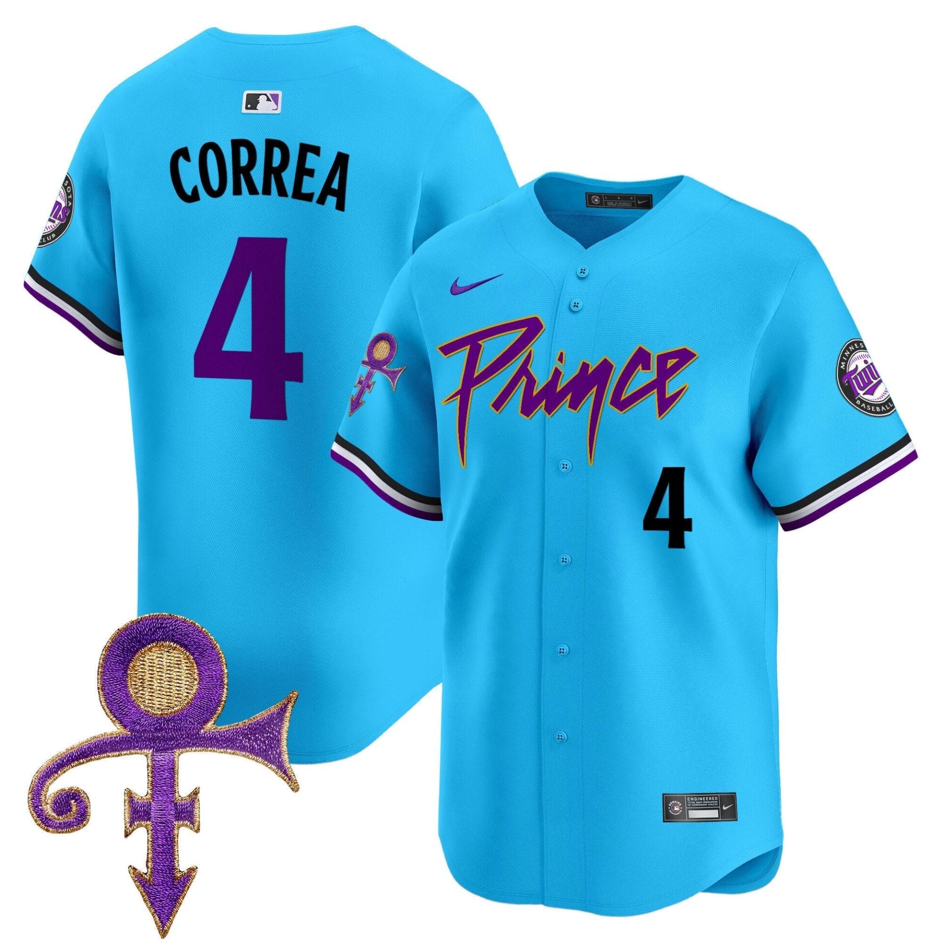 Minnesota Twins Prince Patch Vapor Premier Limited Jersey V4 - All Stitched - Image 43
