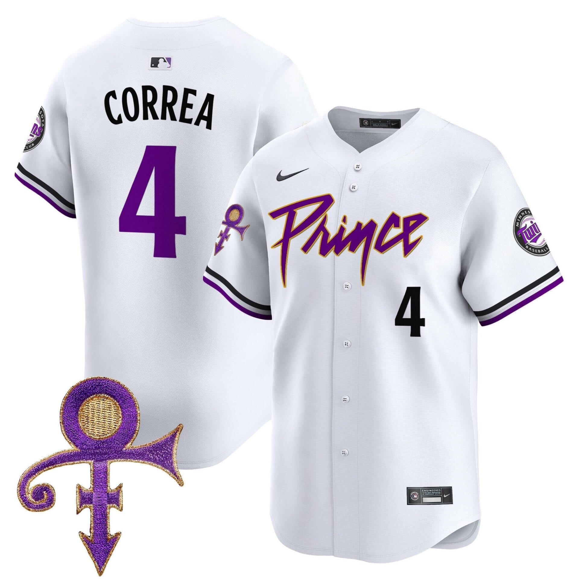 Minnesota Twins Prince Patch Vapor Premier Limited Jersey V4 - All Stitched - Image 35