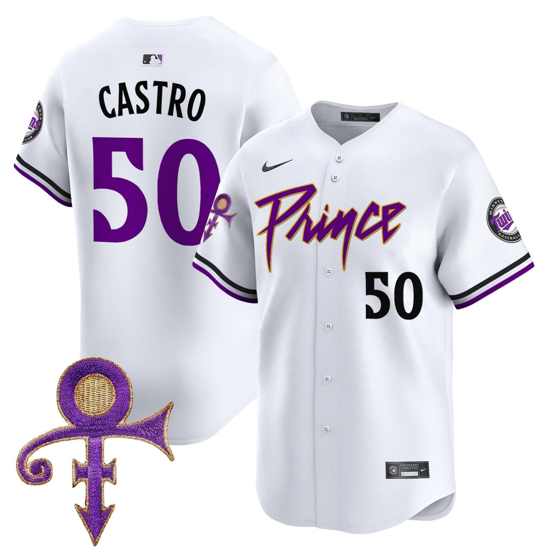 Minnesota Twins Prince Patch Vapor Premier Limited Jersey V4 - All Stitched - Image 37