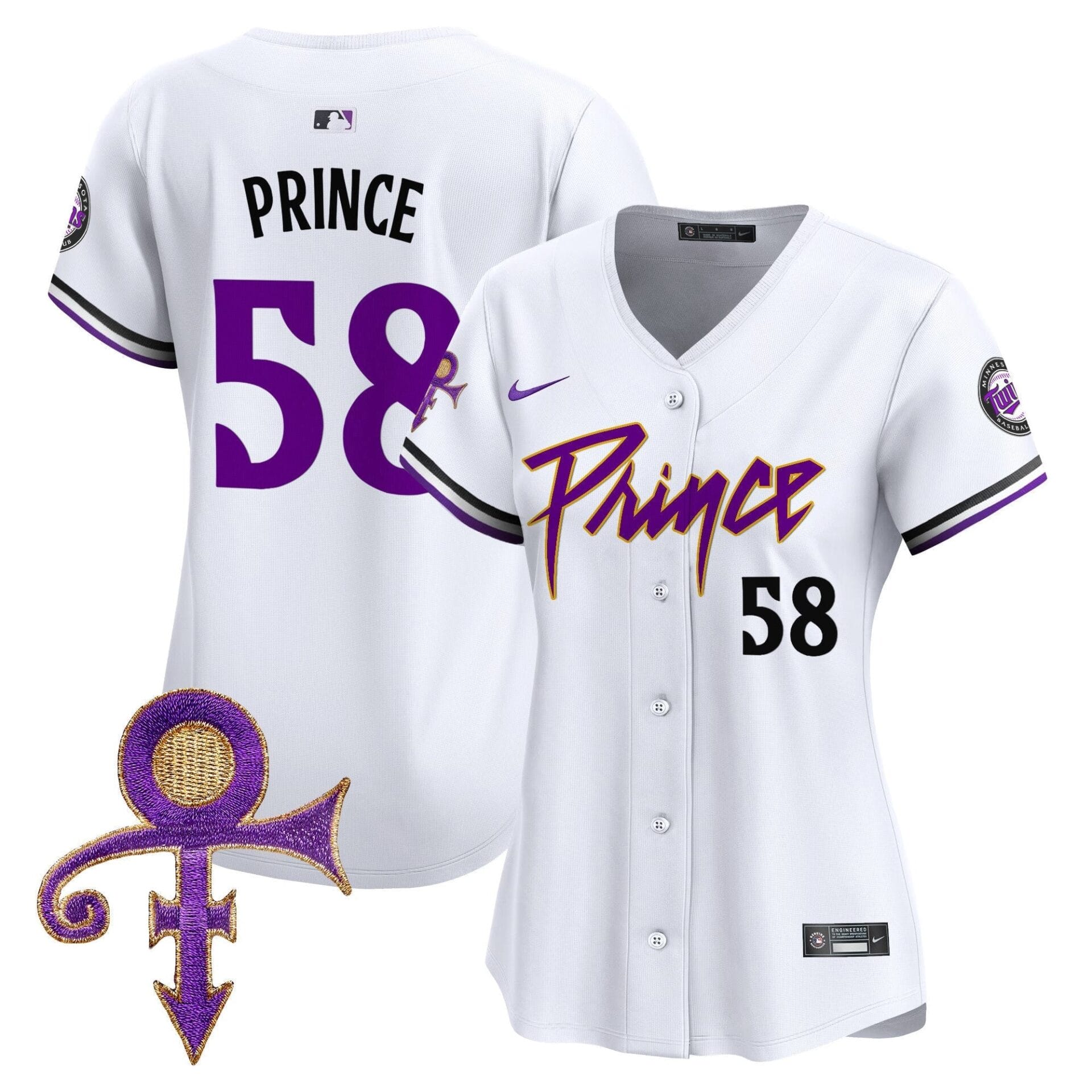 WoMinnesota Twins Prince Patch Vapor Premier Limited Jersey V4 - All Stitched - Image 34