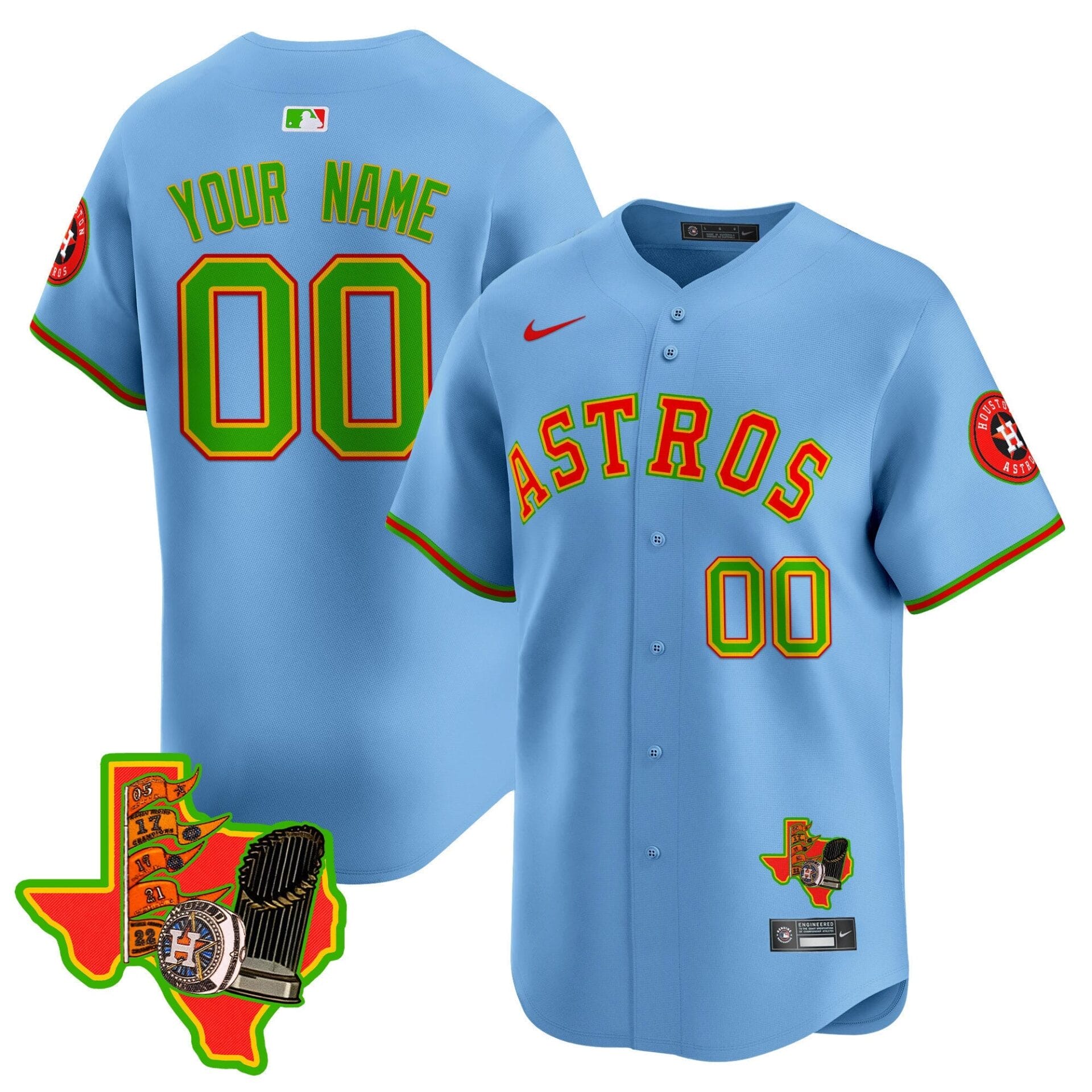 Astros The Loteria Vapor Premier Limited Custom Jersey - All Stitched - Image 2