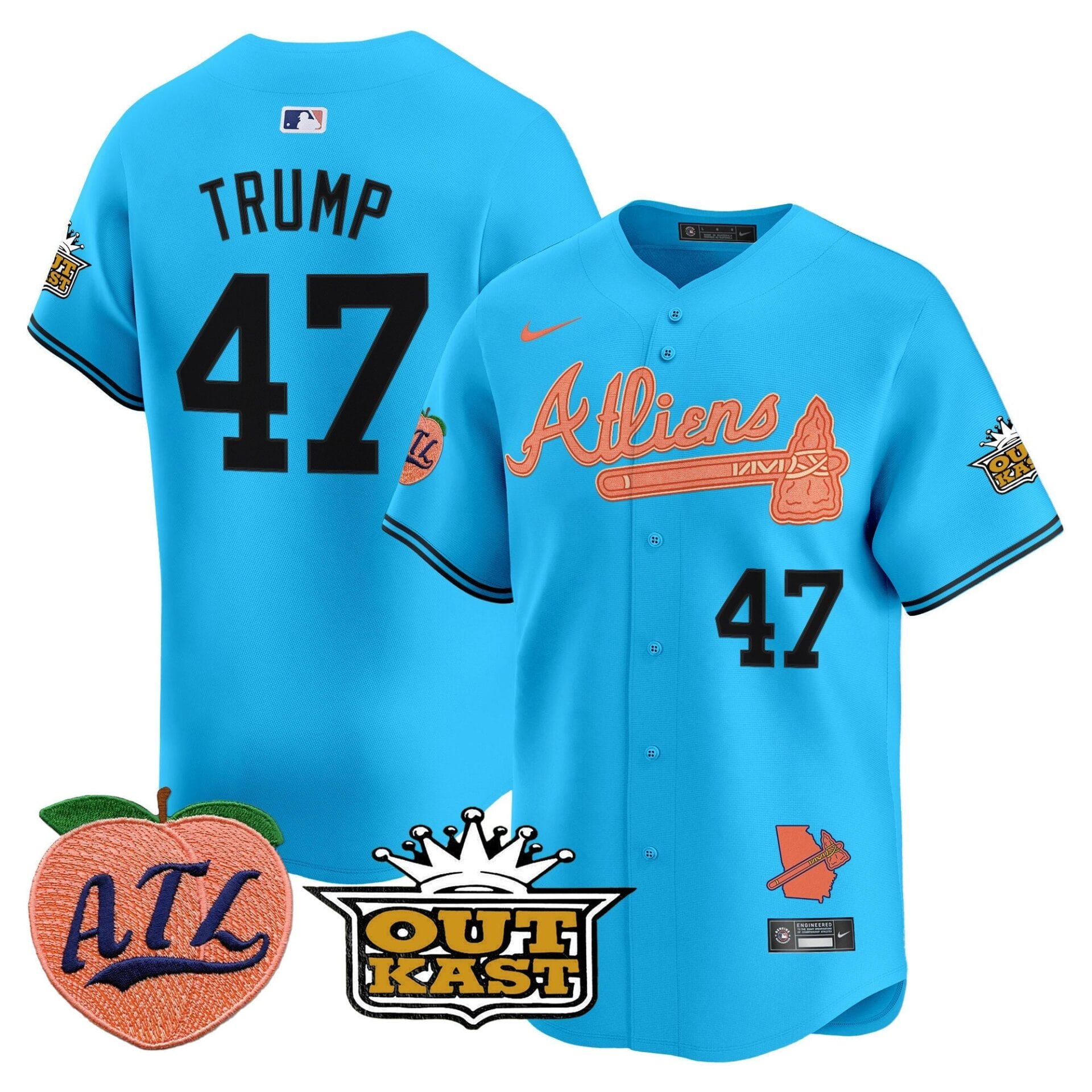 Atlanta Braves Atliens & Peach Vapor Premier Limited Jersey - All Stitched - Image 39
