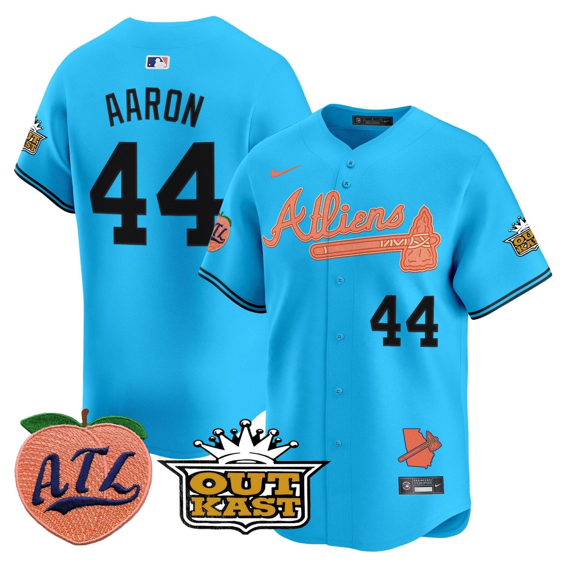 Atlanta Braves Atliens & Peach Vapor Premier Limited Jersey - All Stitched - Image 38