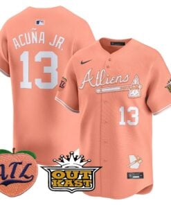 Atlanta Braves Atliens & Peach Vapor Premier Limited Jersey - All Stitched