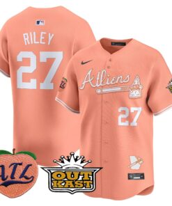 Alternative view of Atlanta Braves Atliens & Peach Vapor Premier Limited Jersey - All Stitched