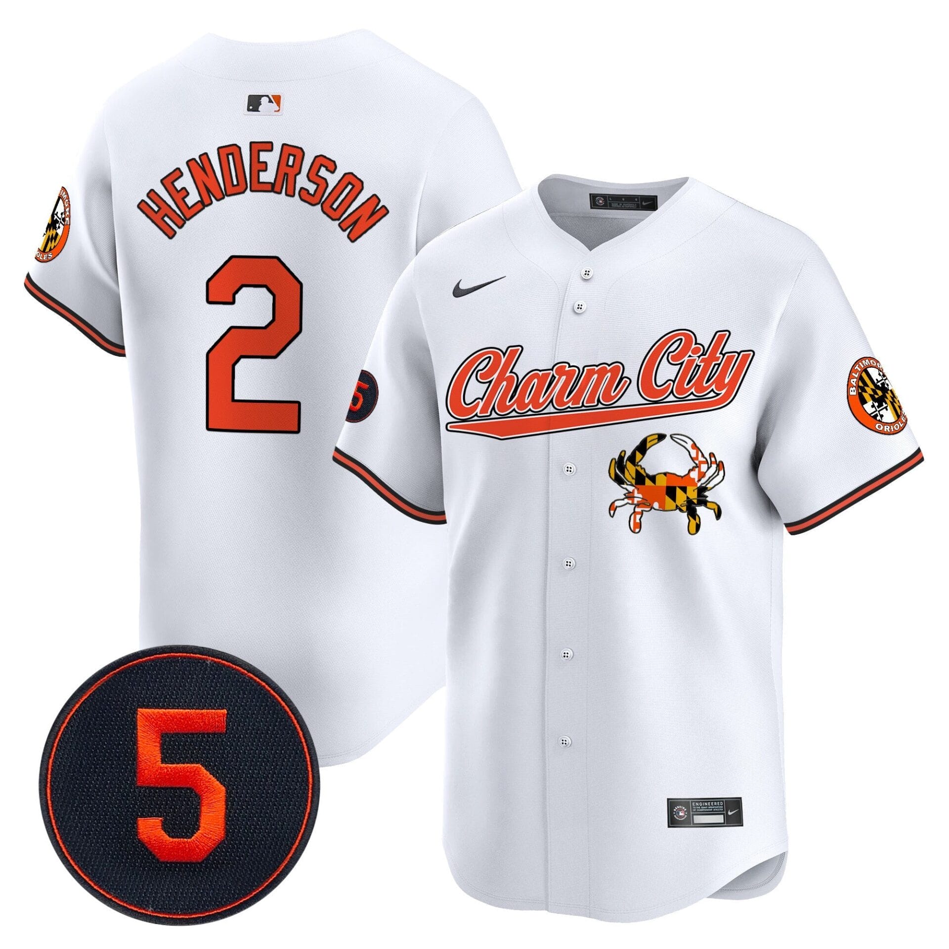 Baltimore Orioles Robinson Patch Vapor Premier Limited Jersey V8 - All Stitched - Image 16