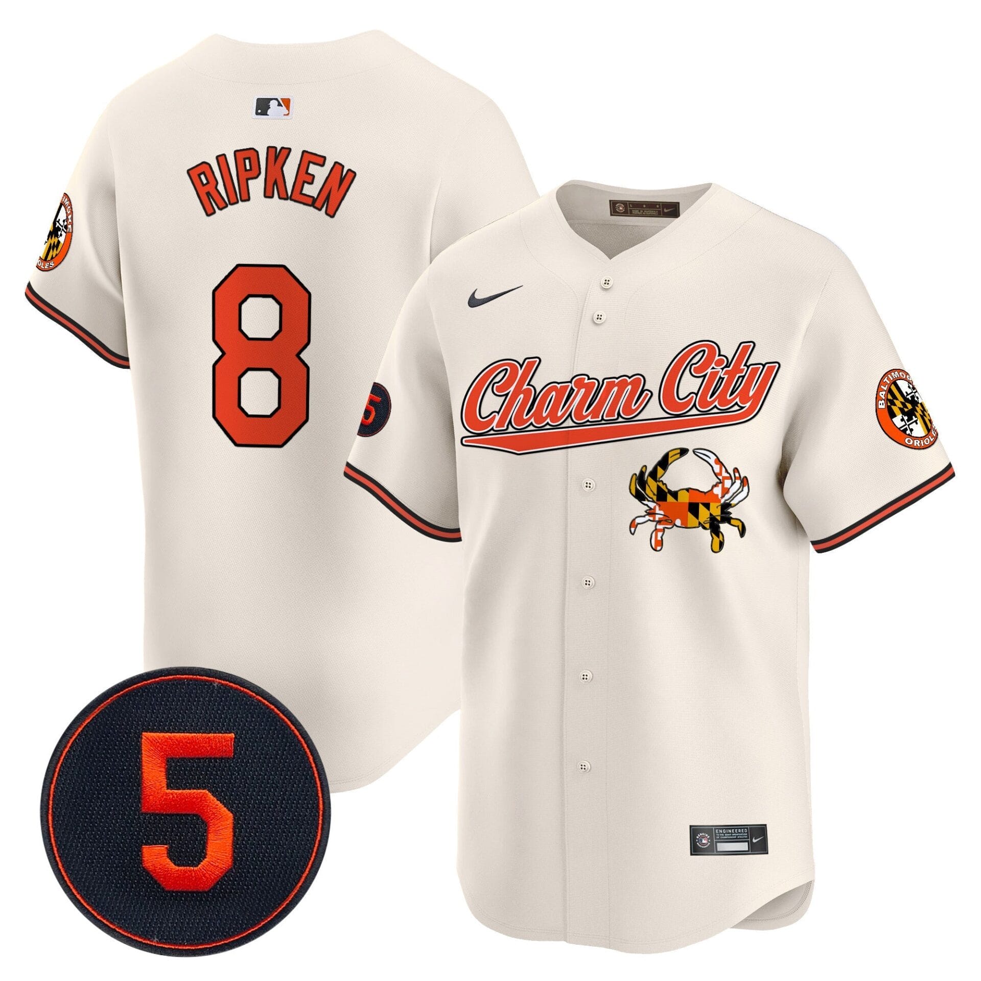 Baltimore Orioles Robinson Patch Vapor Premier Limited Jersey V8 - All Stitched - Image 6