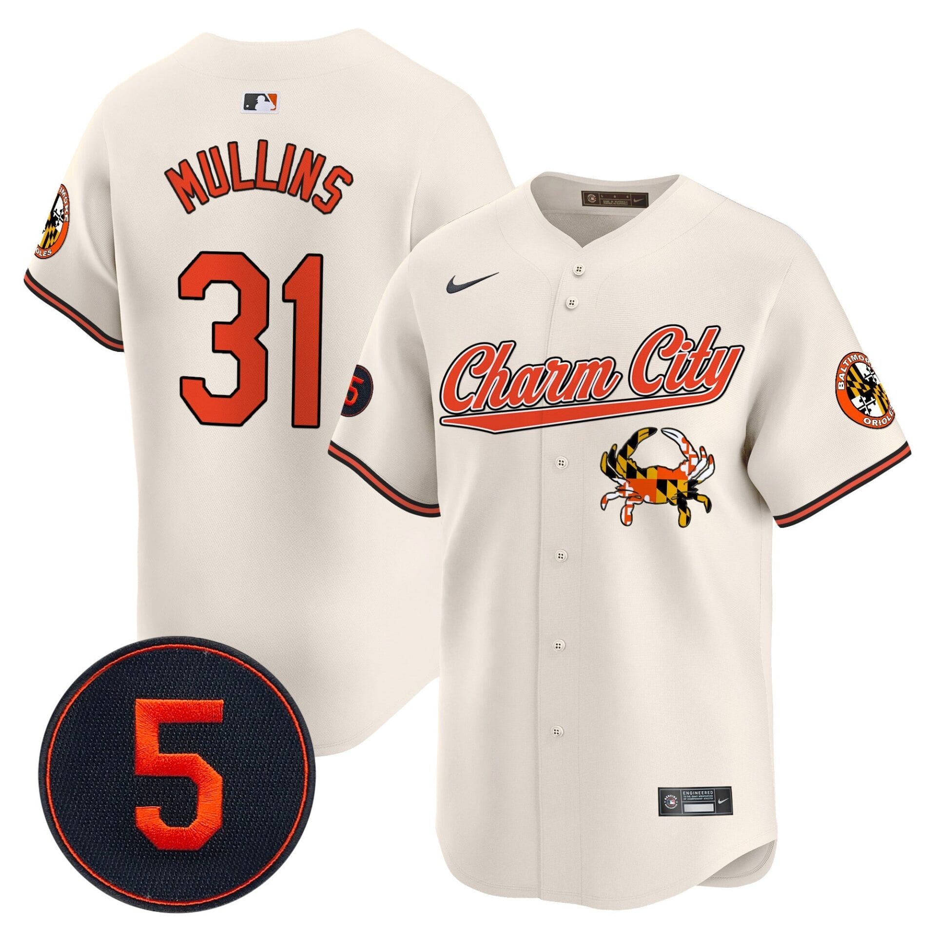 Baltimore Orioles Robinson Patch Vapor Premier Limited Jersey V8 - All Stitched - Image 4
