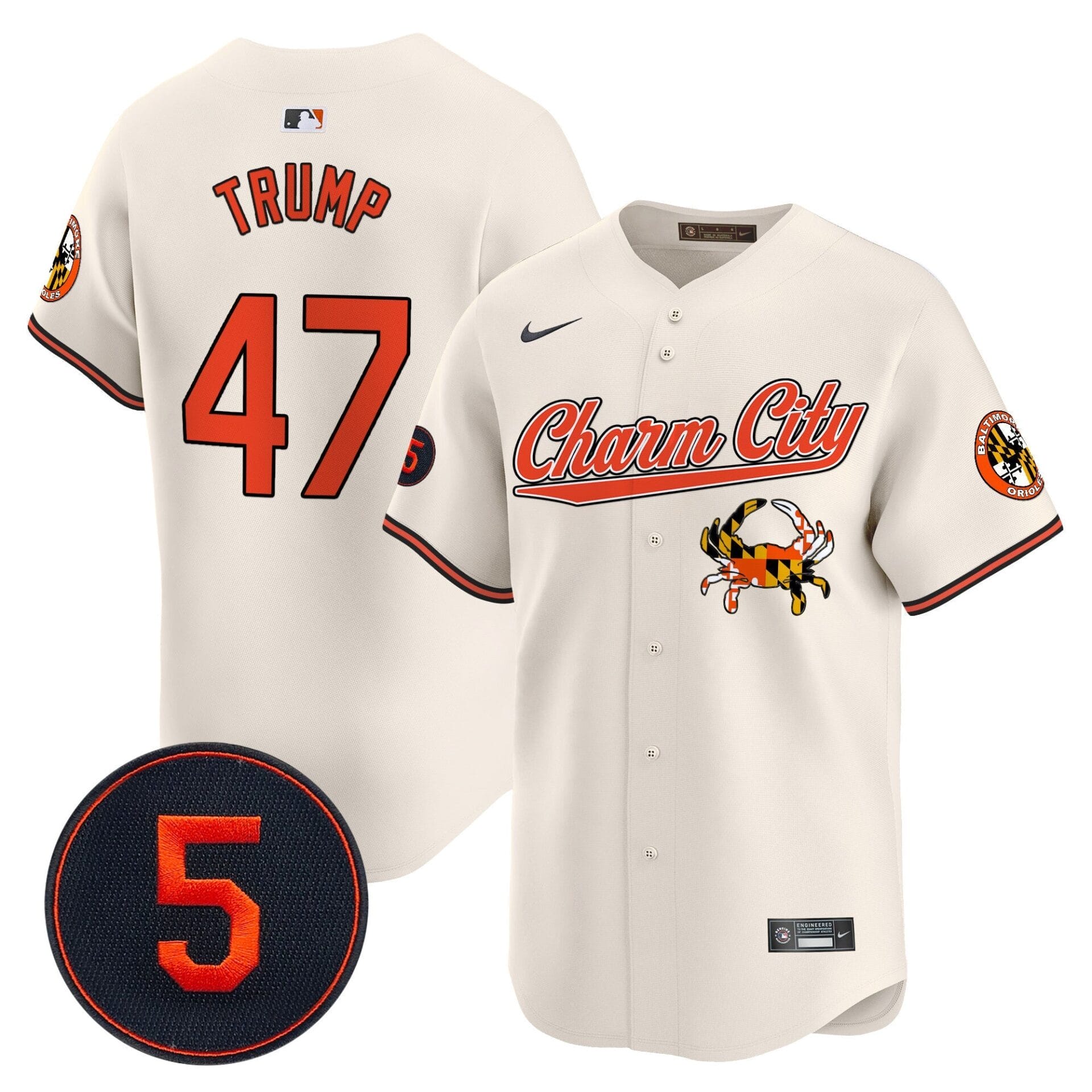 Baltimore Orioles Robinson Patch Vapor Premier Limited Jersey V8 - All Stitched - Image 8