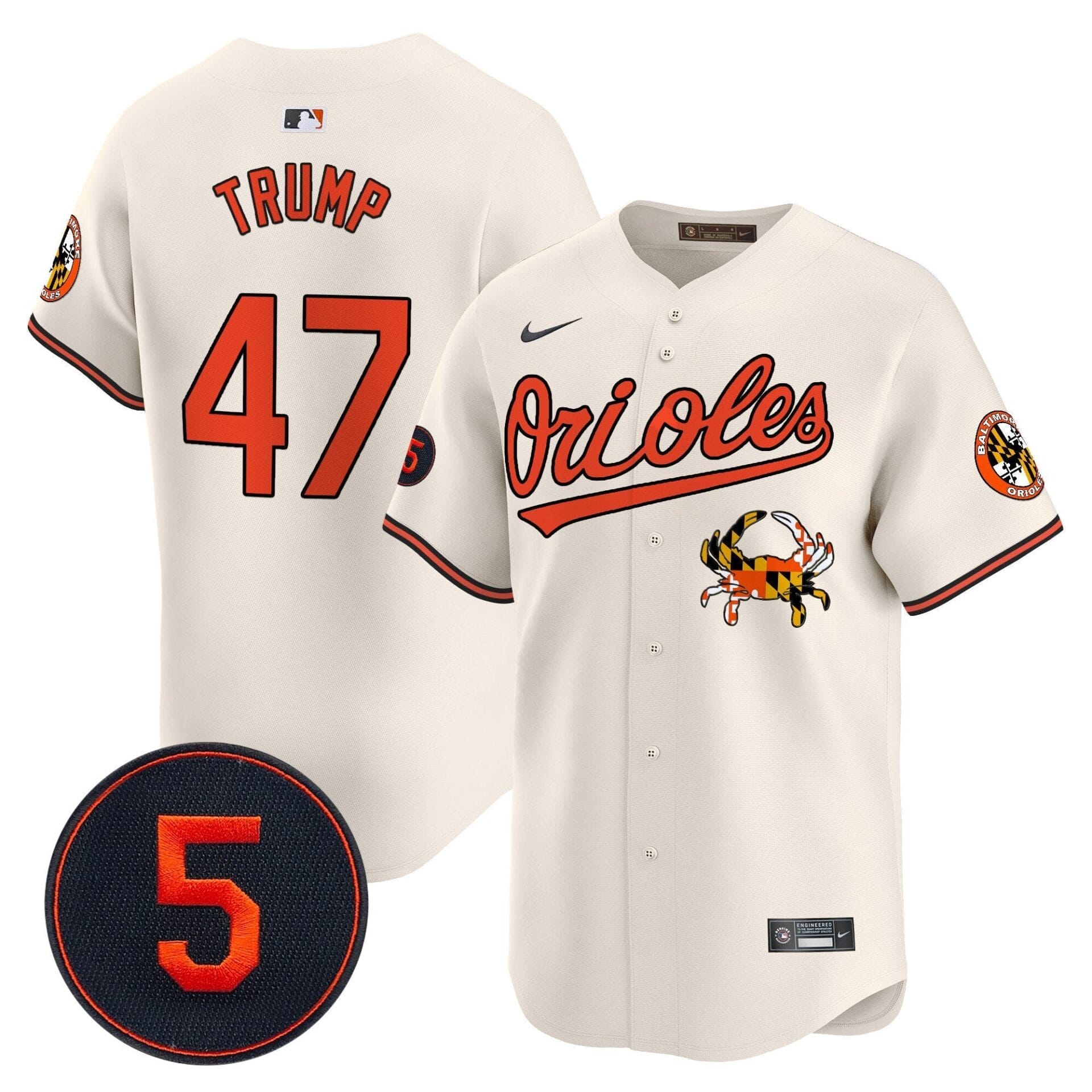 Baltimore Orioles Robinson Patch Vapor Premier Limited Jersey V9 - All Stitched - Image 8