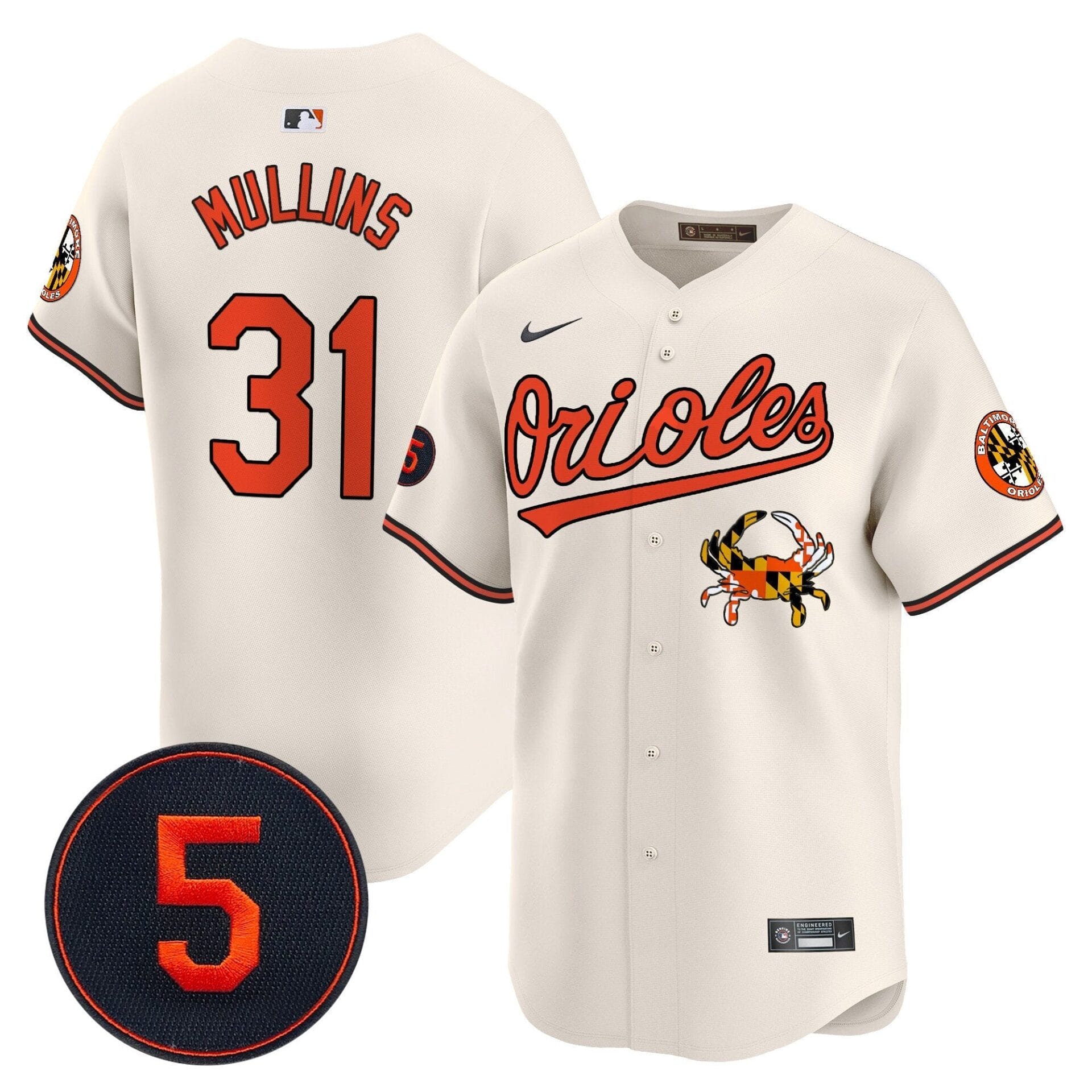 Baltimore Orioles Robinson Patch Vapor Premier Limited Jersey V9 - All Stitched - Image 4