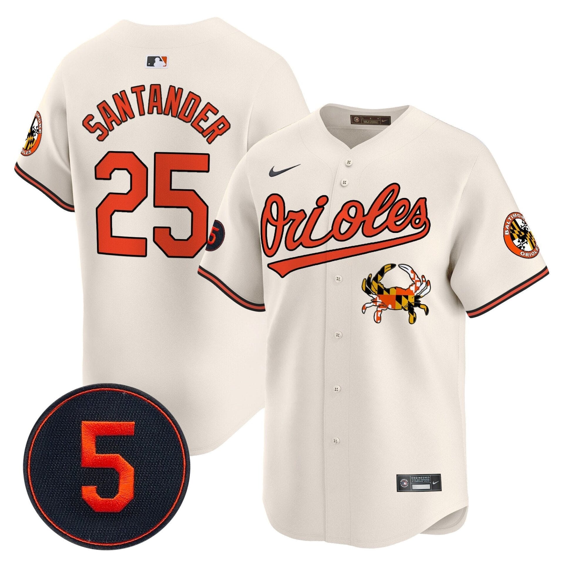Baltimore Orioles Robinson Patch Vapor Premier Limited Jersey V9 - All Stitched - Image 5