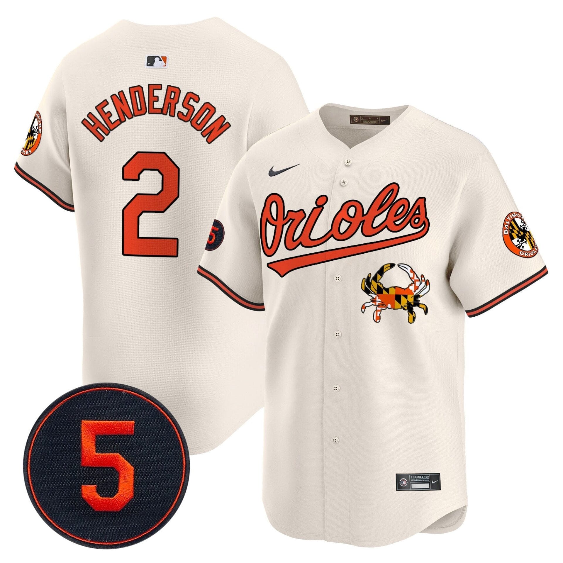 Baltimore Orioles Robinson Patch Vapor Premier Limited Jersey V9 - All Stitched - Image 7