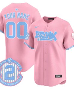 Yankees The Bronx Graffiti Bubblegum Pink Vapor Premier Limited Custom Jersey - All Stitched