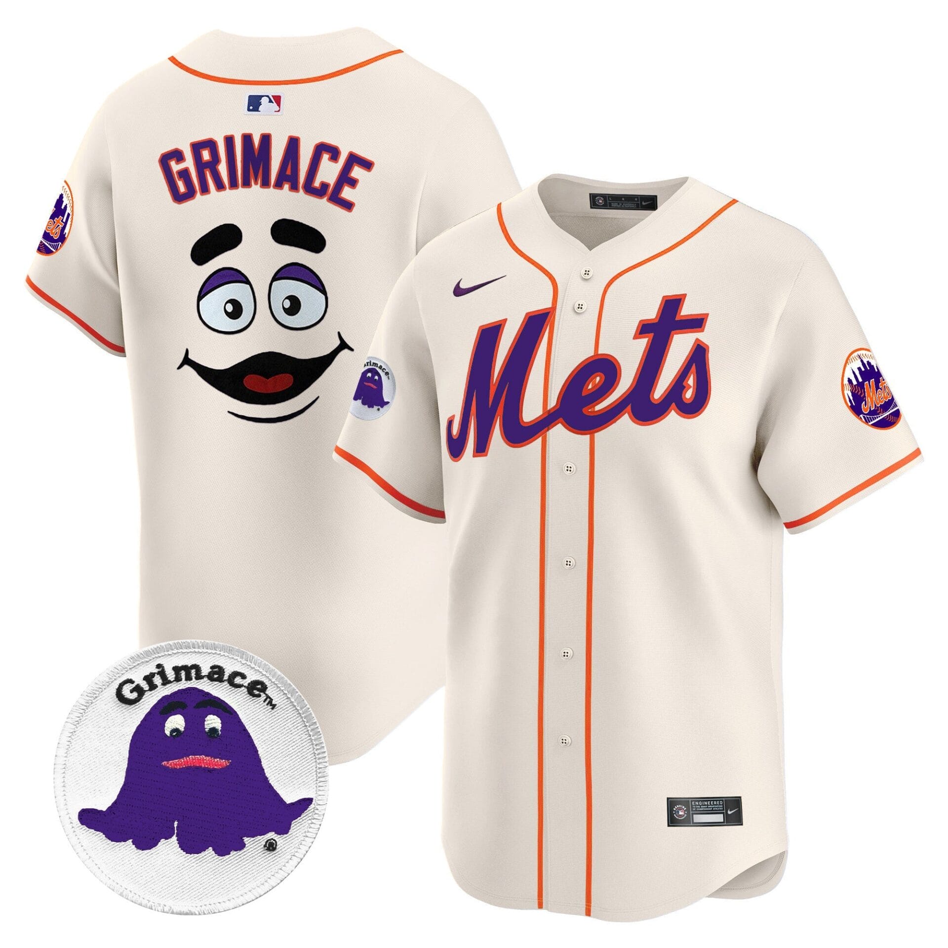 Mets Grimace Vapor Premier Limited Jersey - All Stitched - Image 29