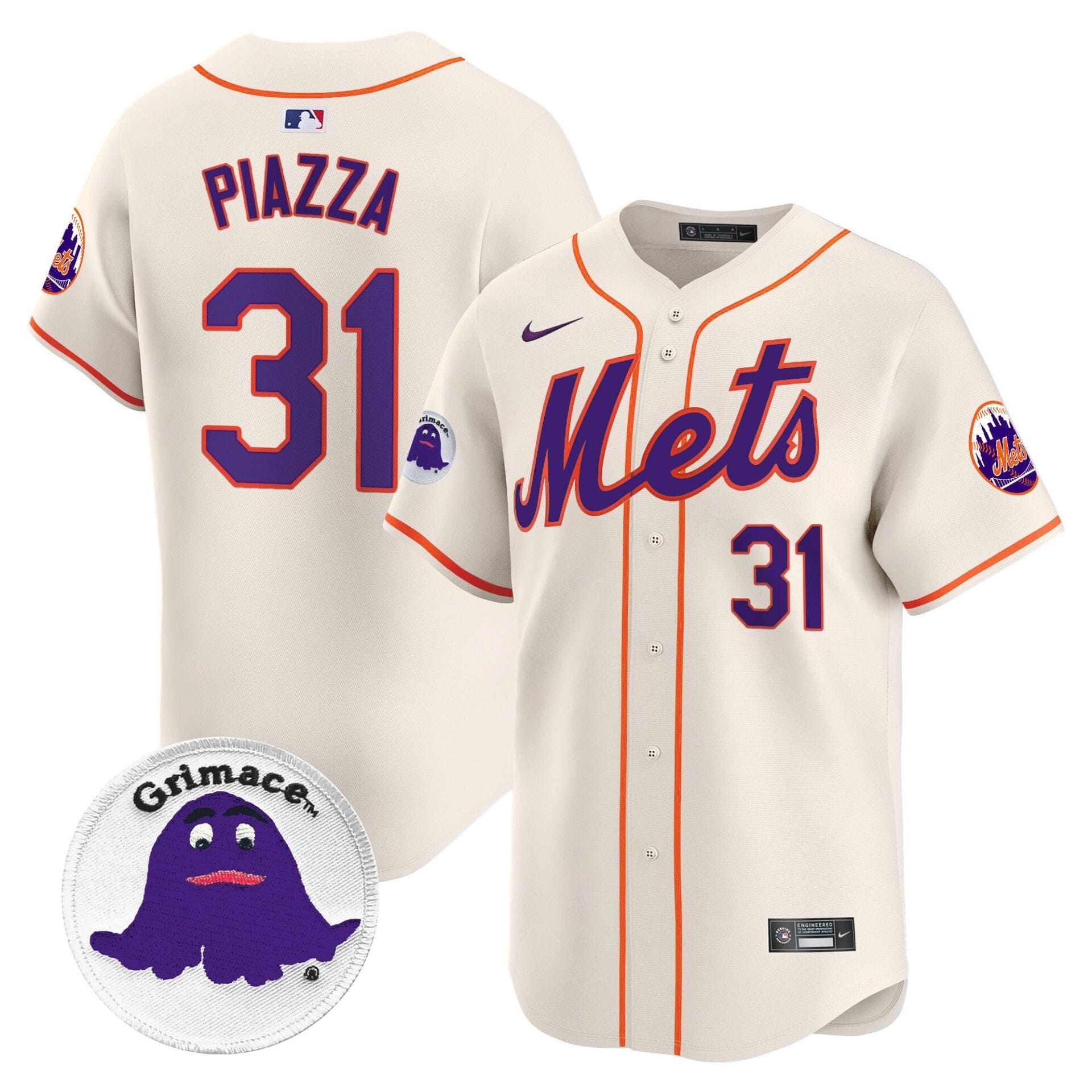 Mets Grimace Vapor Premier Limited Jersey - All Stitched - Image 34