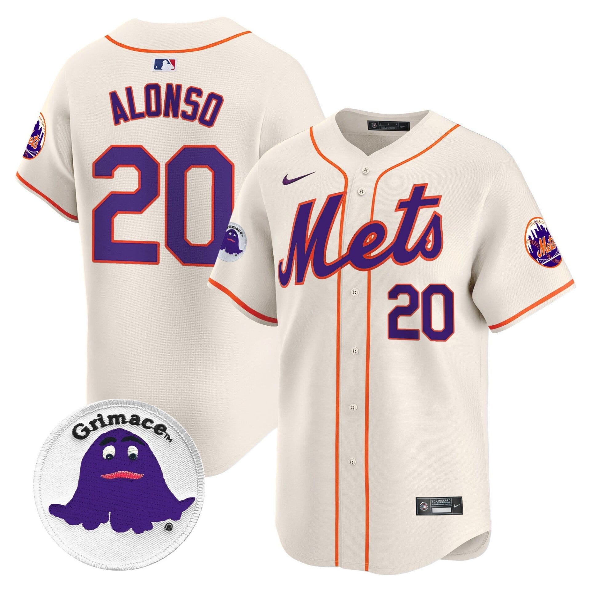 Mets Grimace Vapor Premier Limited Jersey - All Stitched - Image 33