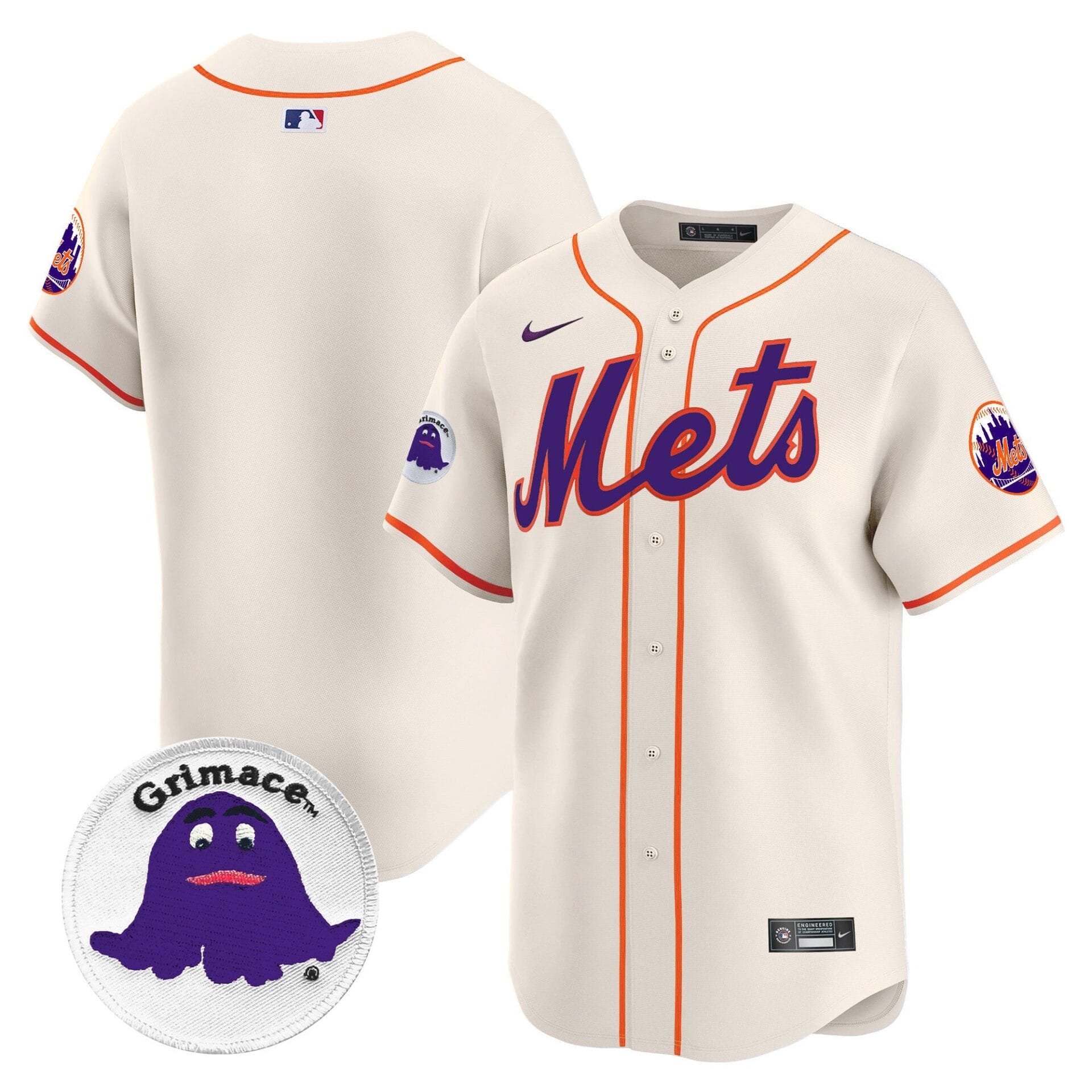 Mets Grimace Vapor Premier Limited Jersey - All Stitched - Image 35
