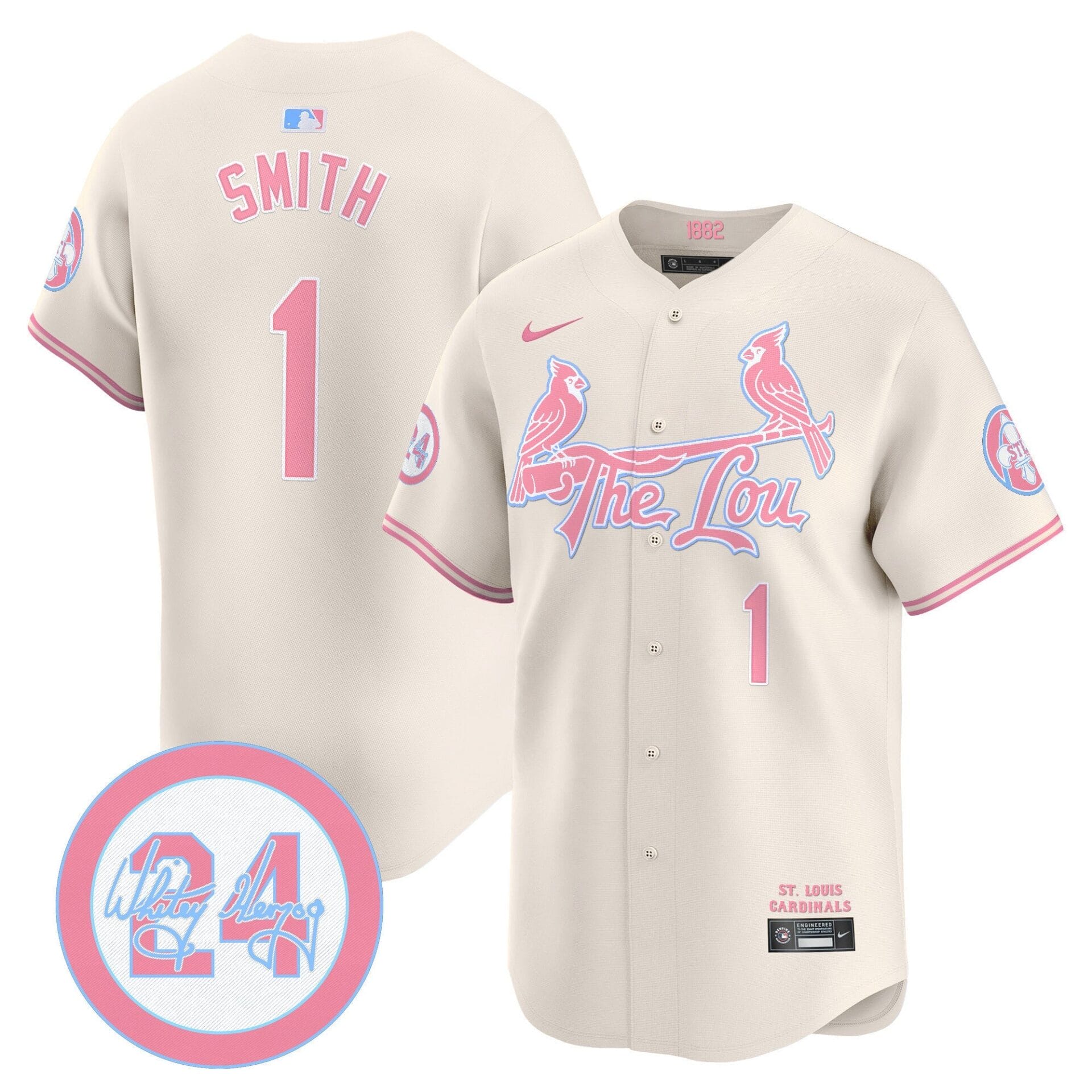 St. Louis Cardinals Bubblegum Pink Vapor Premier Limited Jersey - All Stitched - Image 26