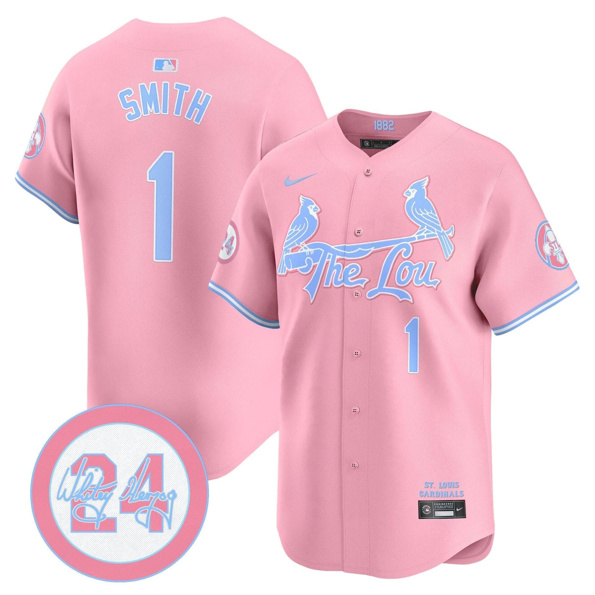 St. Louis Cardinals Bubblegum Pink Vapor Premier Limited Jersey - All Stitched - Image 8