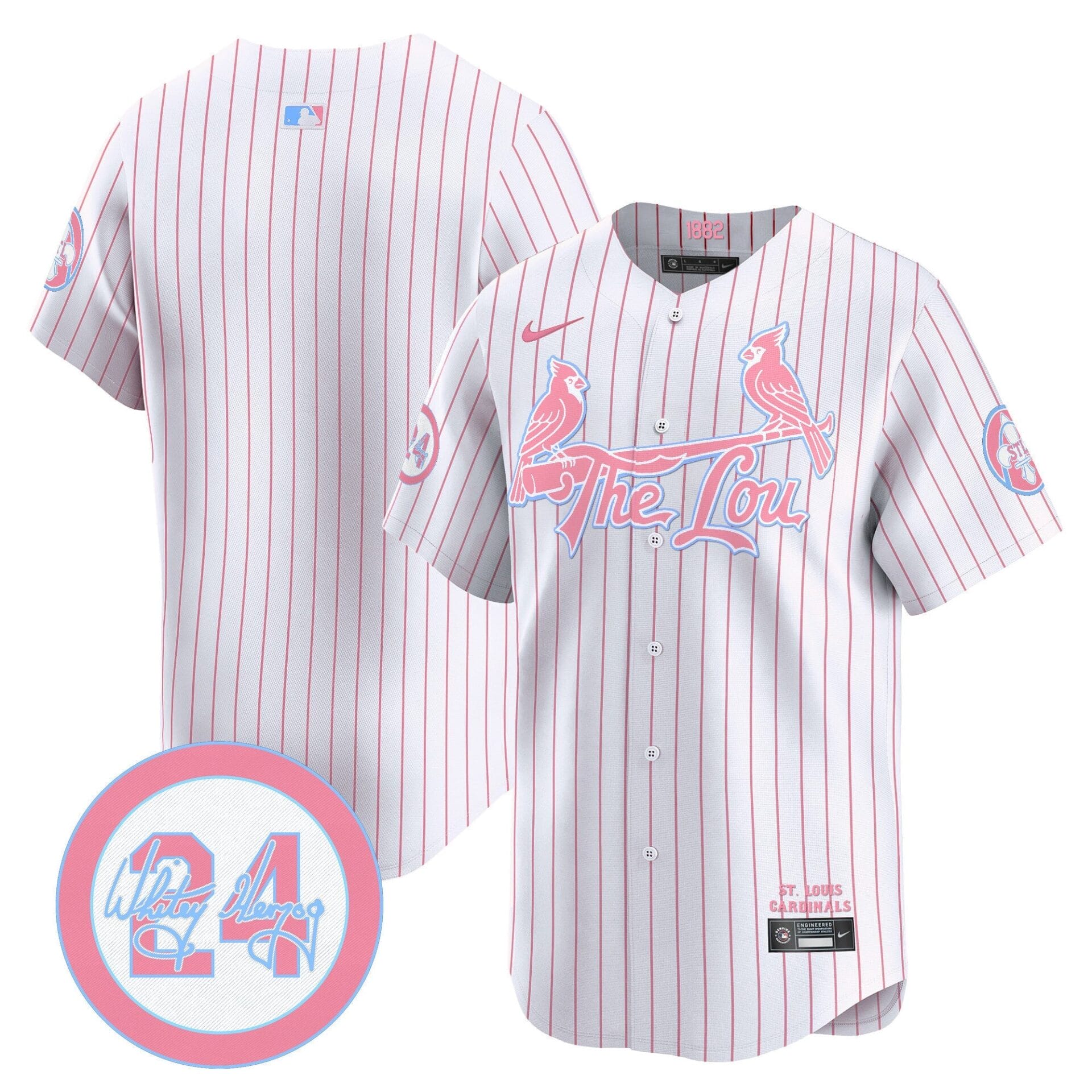 St. Louis Cardinals Bubblegum Pink Vapor Premier Limited Jersey - All Stitched - Image 36