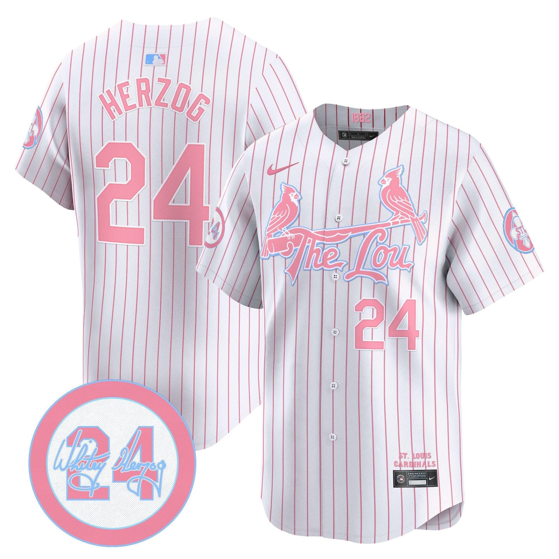 St. Louis Cardinals Bubblegum Pink Vapor Premier Limited Jersey - All Stitched - Image 28
