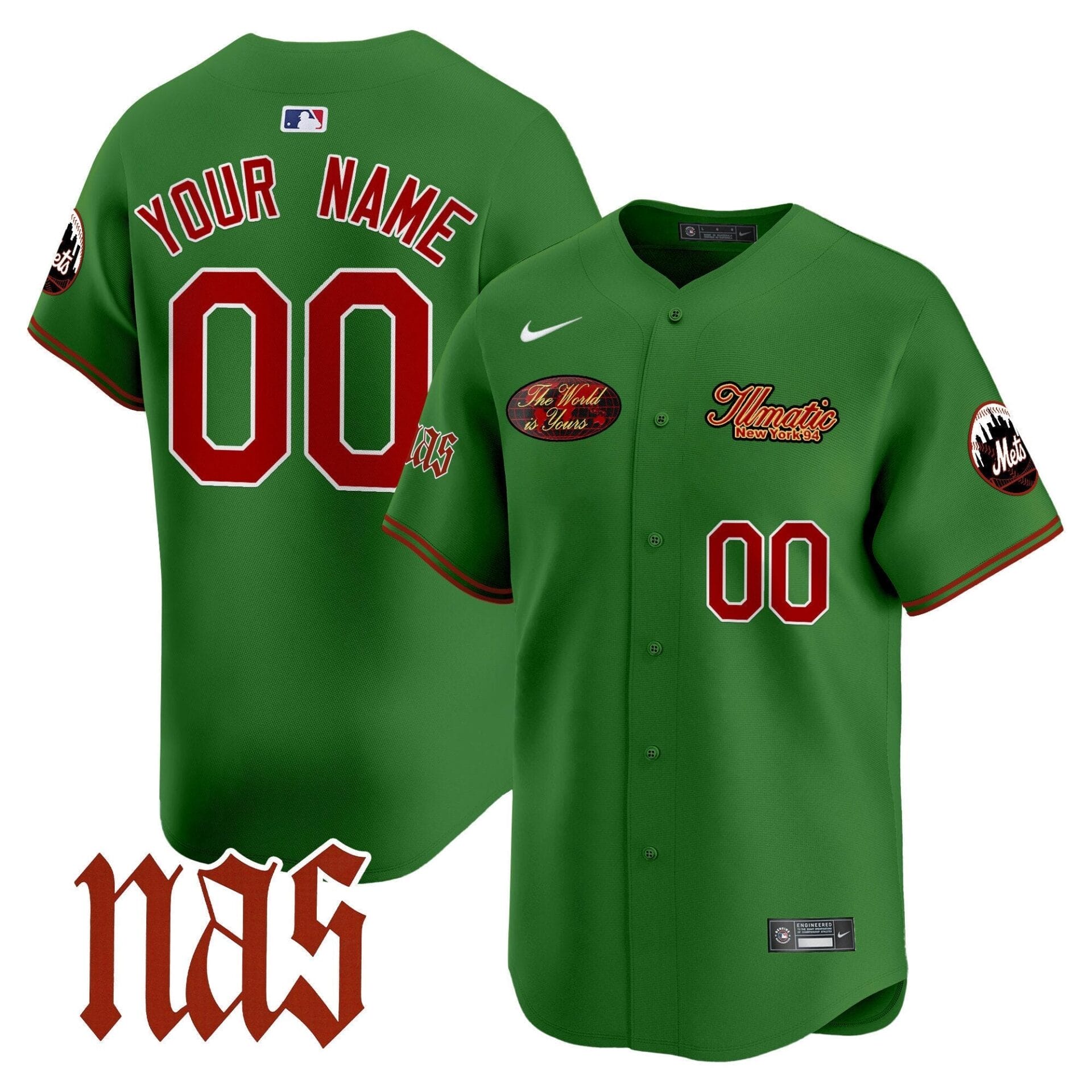 Mets Nas Illmatic Vapor Premier Limited Custom Jersey V2 - All Stitched - Image 5