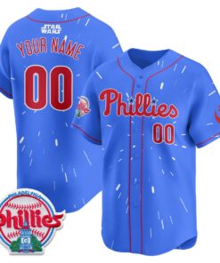 Alternative view of Custom Name/Gender Phillies Star Wars Night Jersey