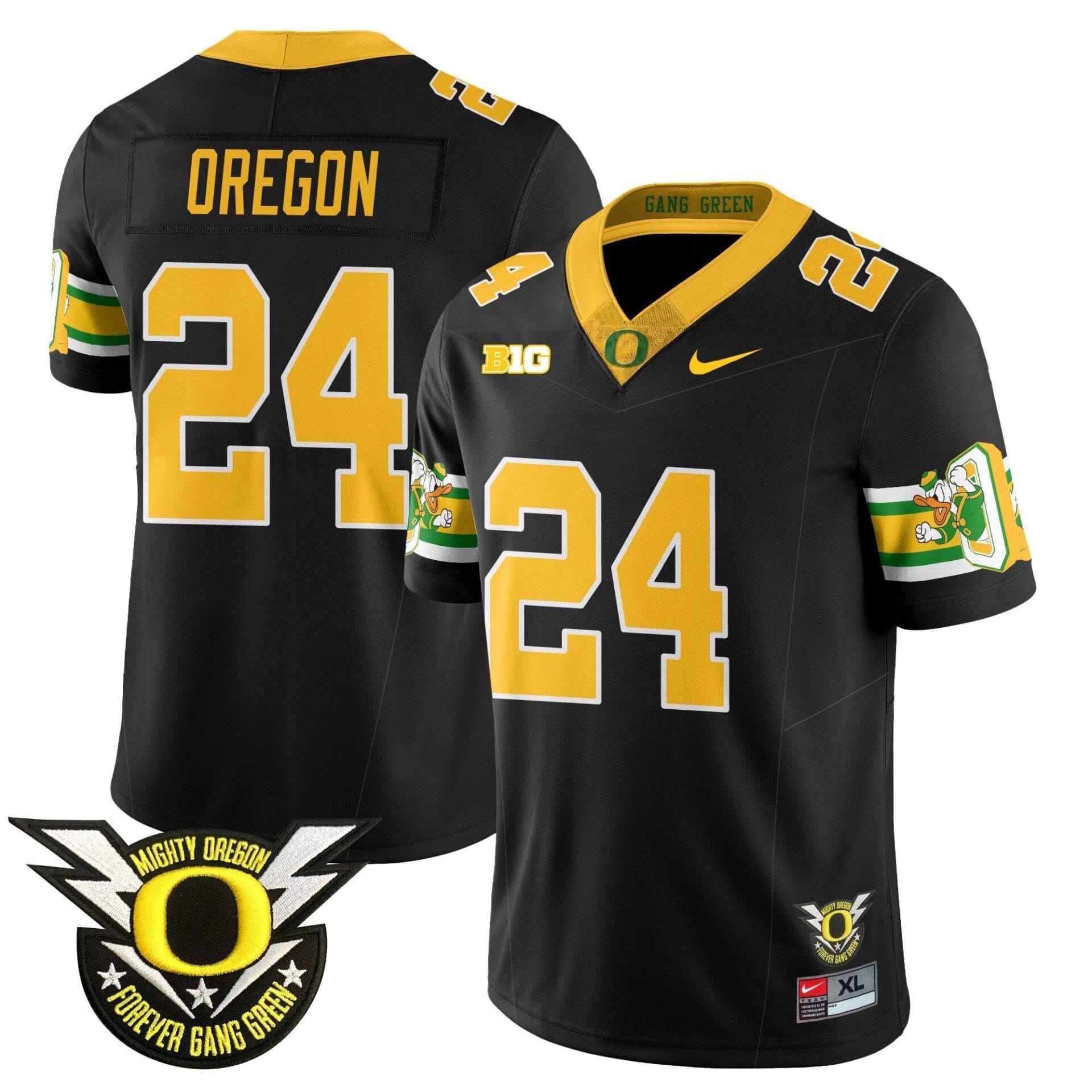 Oregon Football Forever Gang Green 2024 Jersey N1 - All Stitched - Image 2