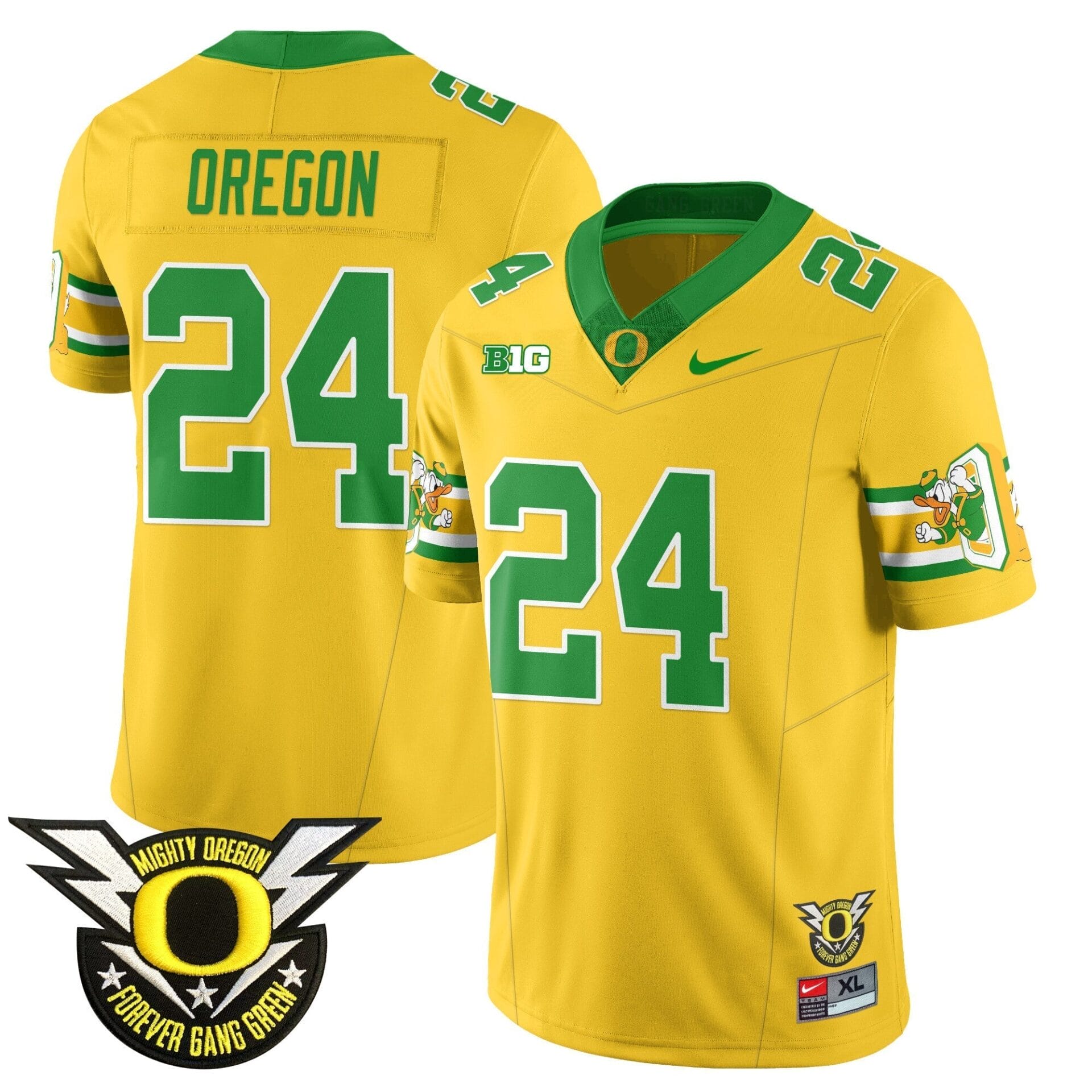 Oregon Football Forever Gang Green 2024 Jersey N1 - All Stitched - Image 3