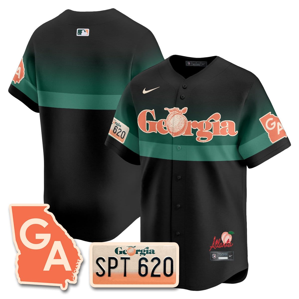 Braves Peach Plates - Georgia Peaches Jersey - Image 17