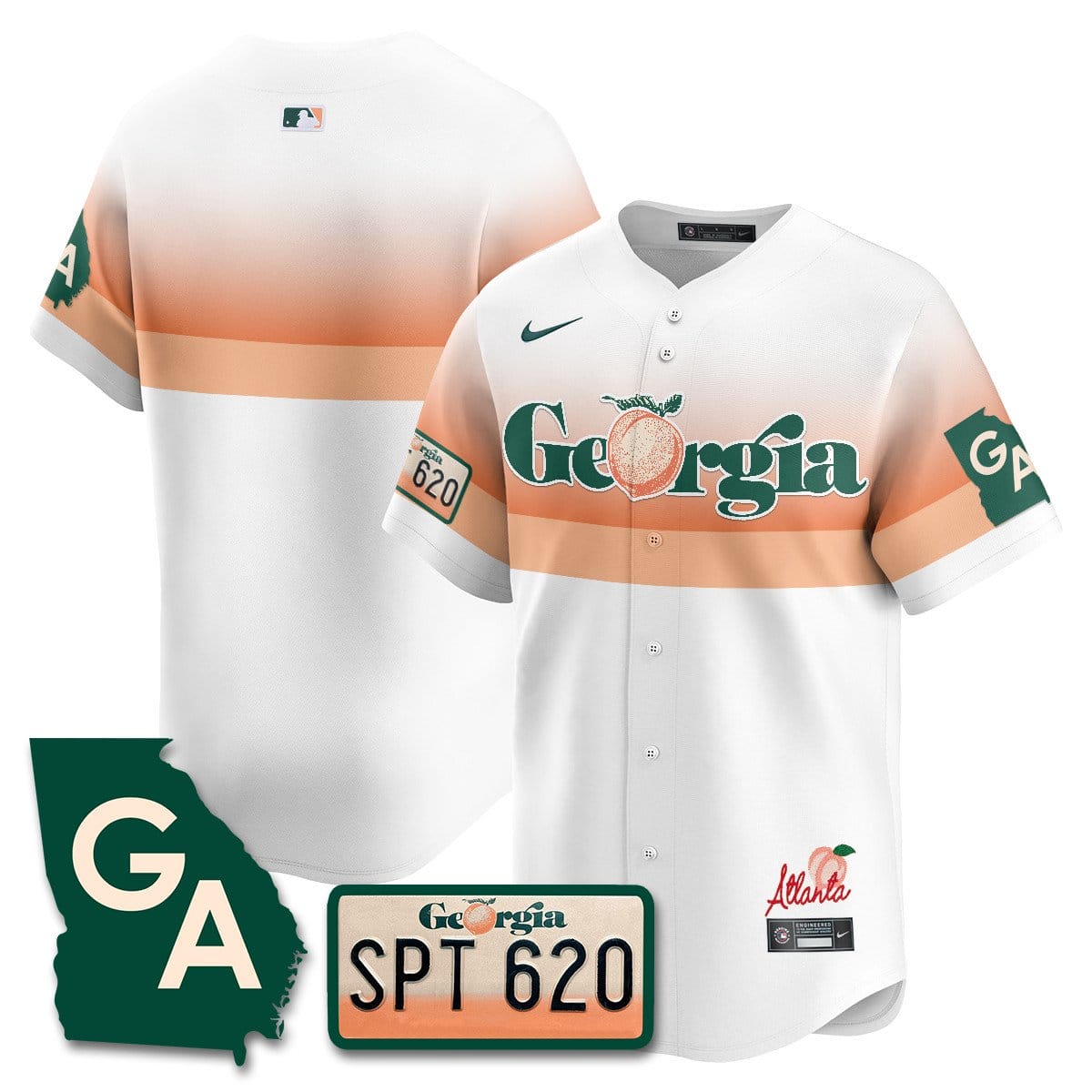 Braves Peach Plates - Georgia Peaches Jersey - Image 23