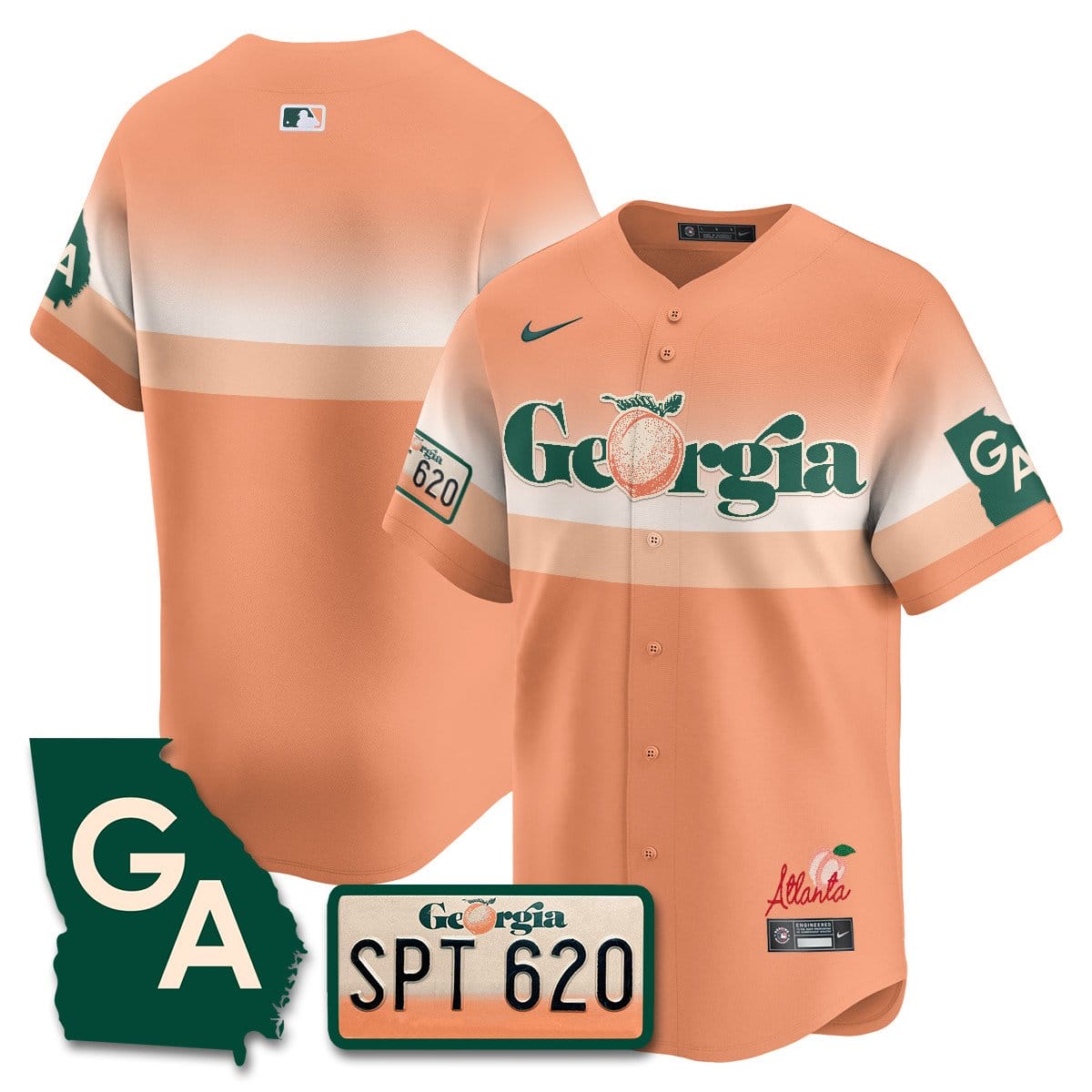 Braves Peach Plates - Georgia Peaches Jersey - Image 21