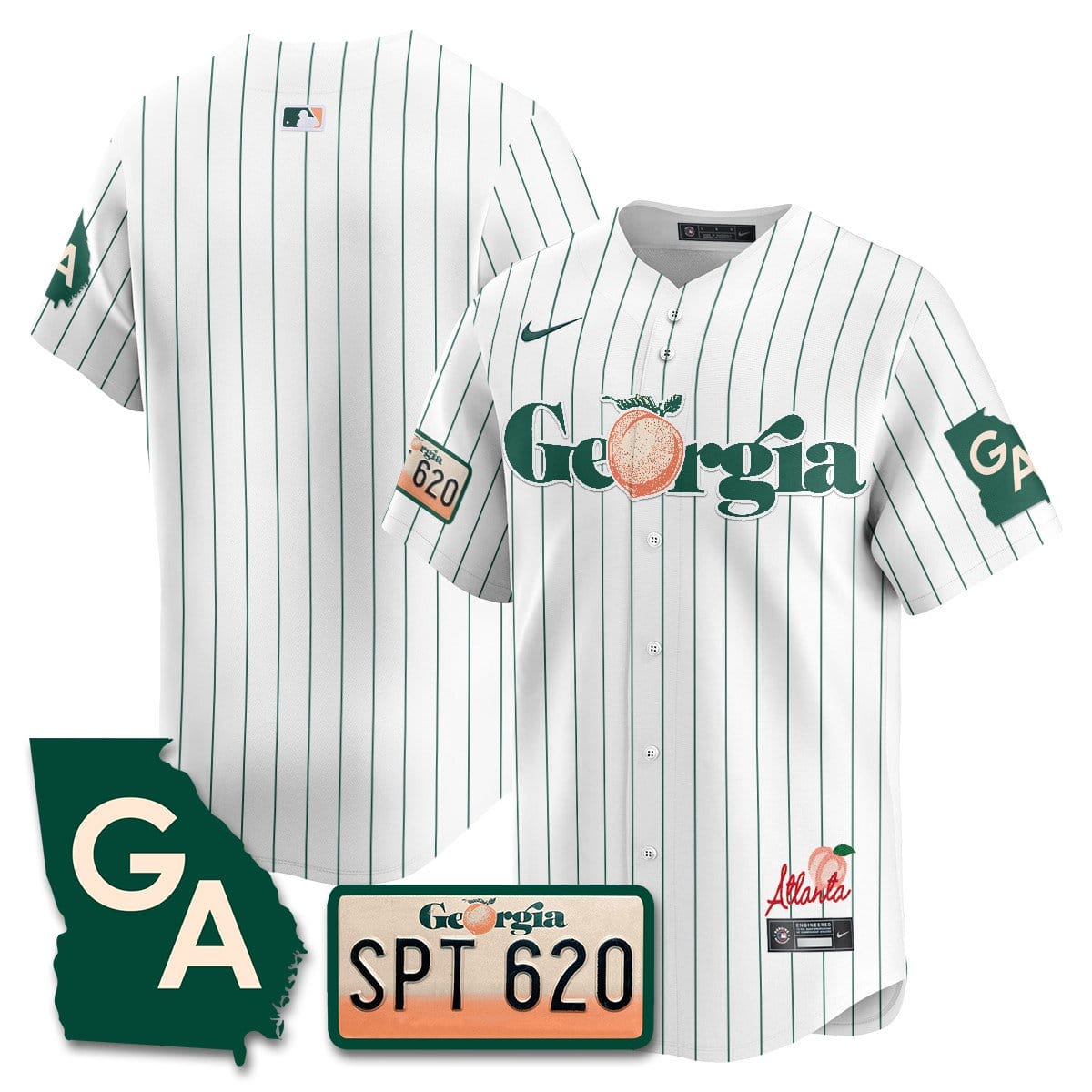 Braves Peach Plates - Georgia Peaches Jersey - Image 19