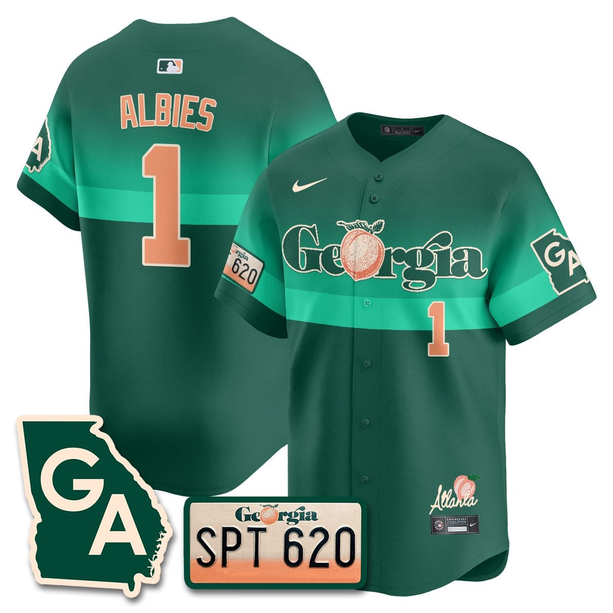 Braves Peach Plates - Georgia Peaches Jersey - Image 25