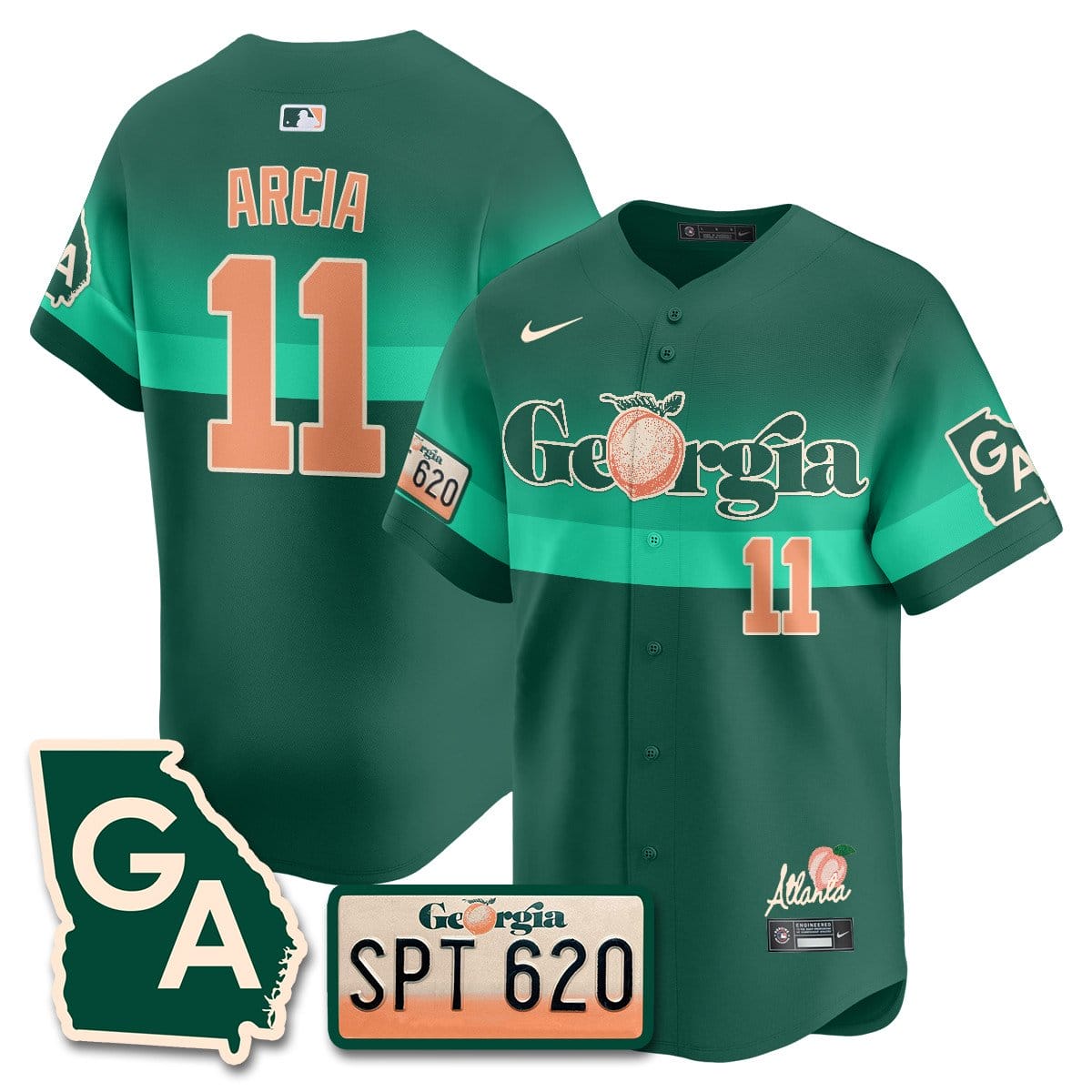 Braves Peach Plates - Georgia Peaches Jersey - Image 27