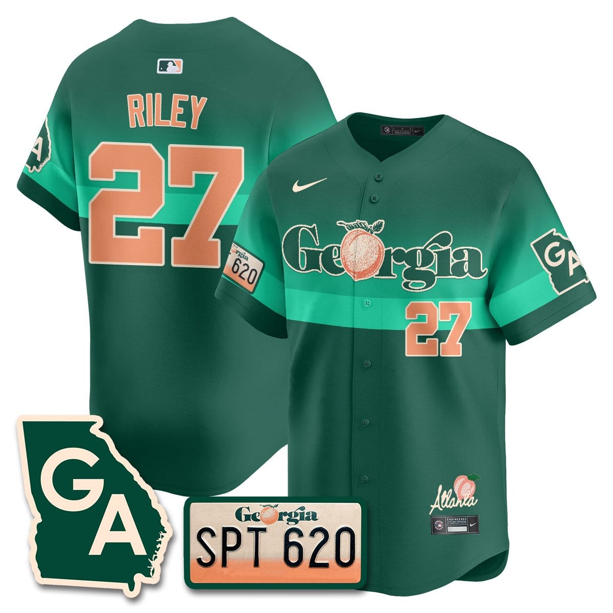 Braves Peach Plates - Georgia Peaches Jersey - Image 31