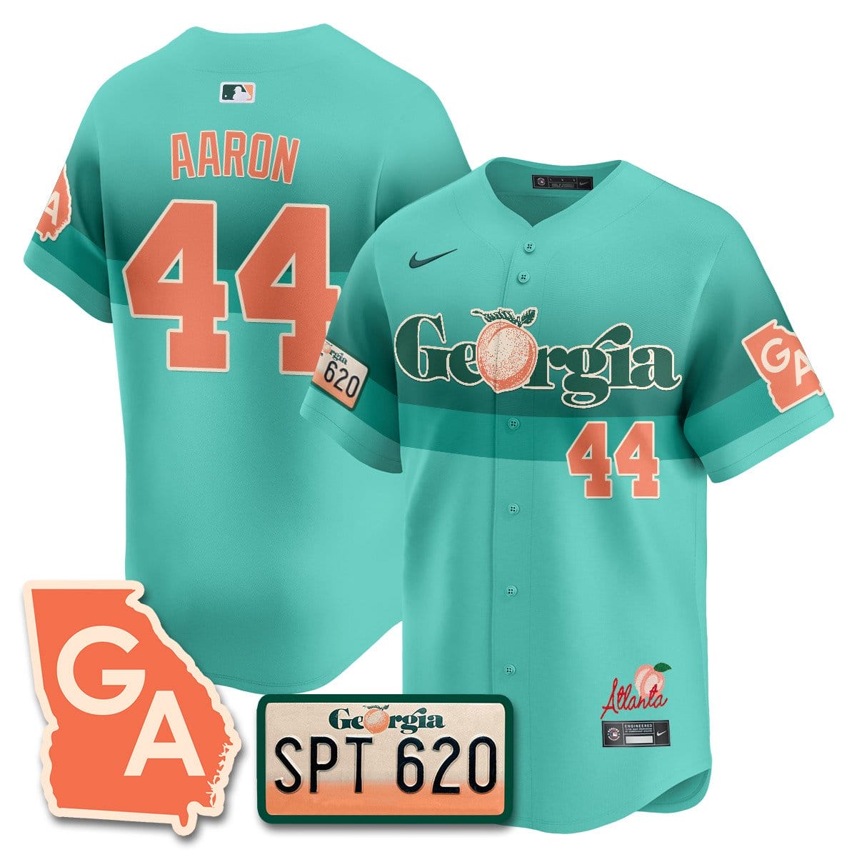 Braves Peach Plates - Georgia Peaches Jersey - Image 32
