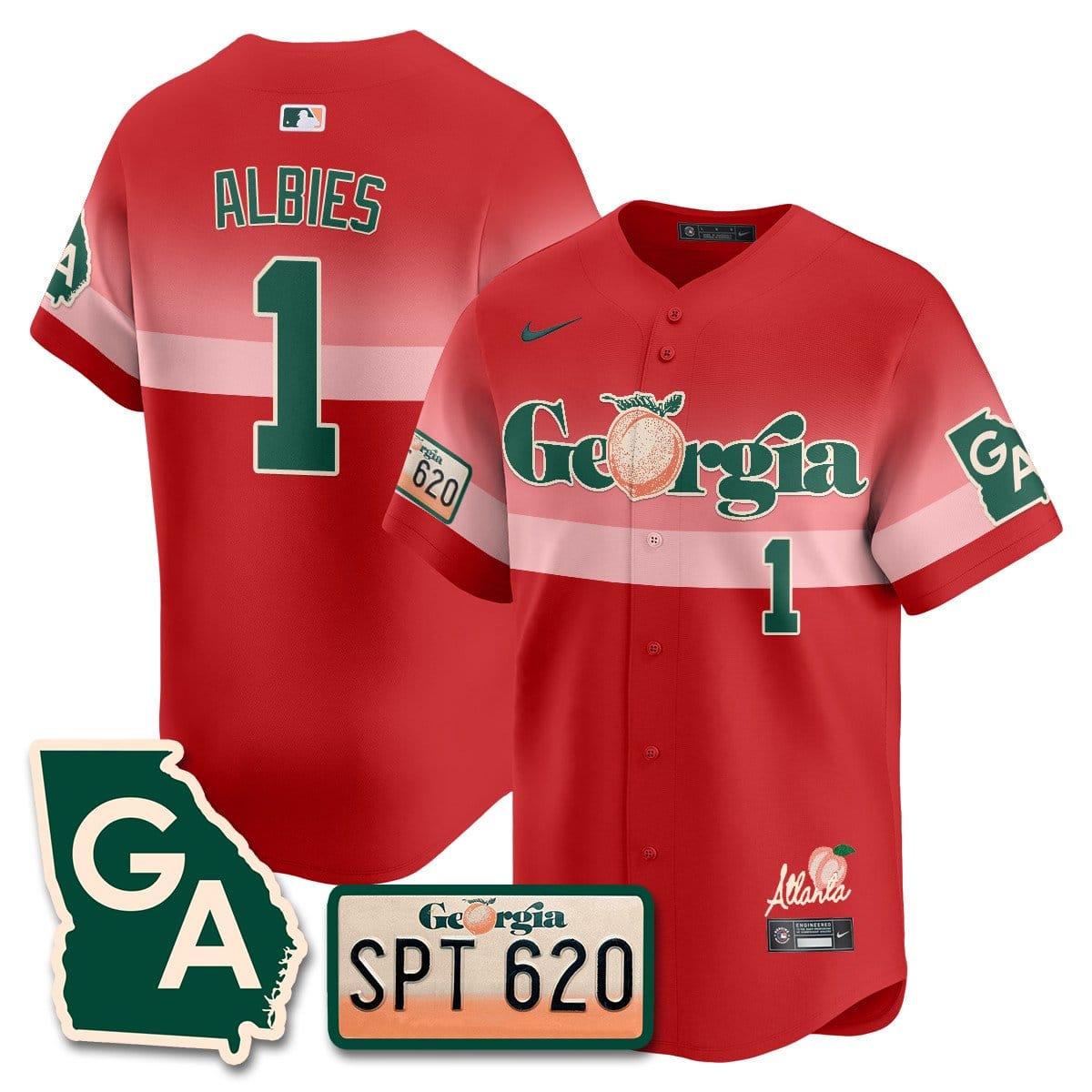 Braves Peach Plates - Georgia Peaches Jersey - Image 42