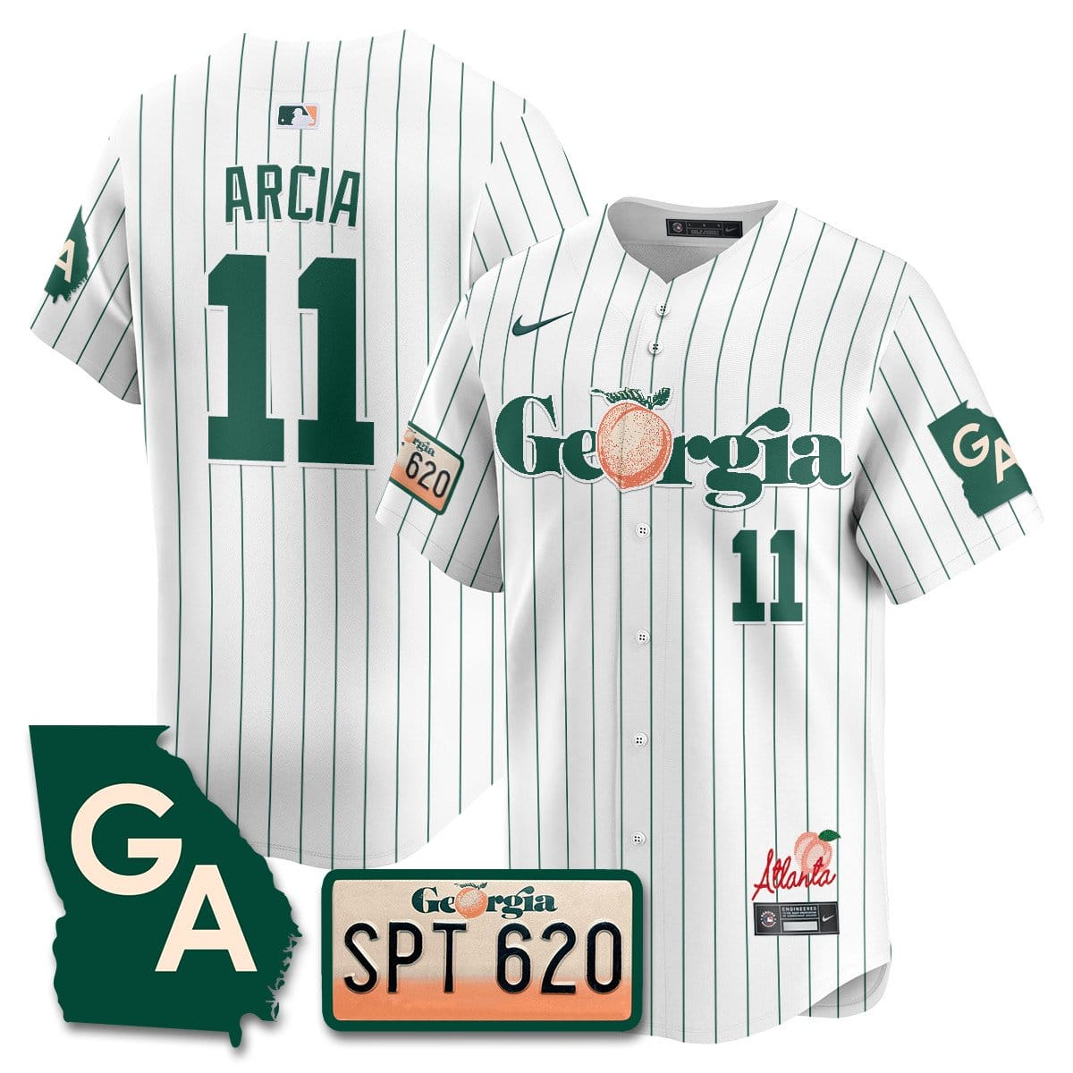 Braves Peach Plates - Georgia Peaches Jersey - Image 48