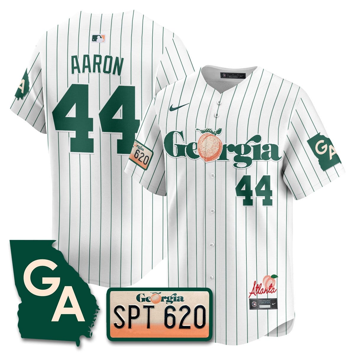 Braves Peach Plates - Georgia Peaches Jersey - Image 49