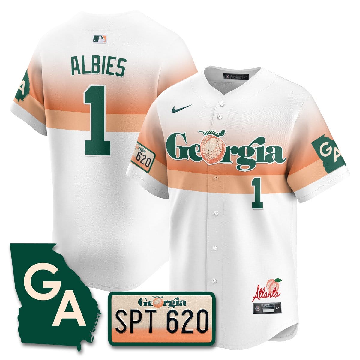 Braves Peach Plates - Georgia Peaches Jersey - Image 58