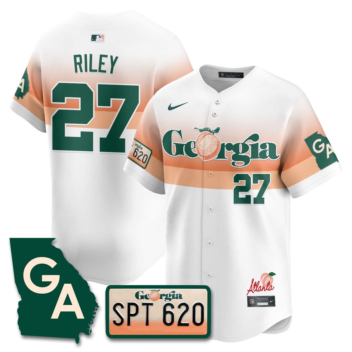 Braves Peach Plates - Georgia Peaches Jersey - Image 63